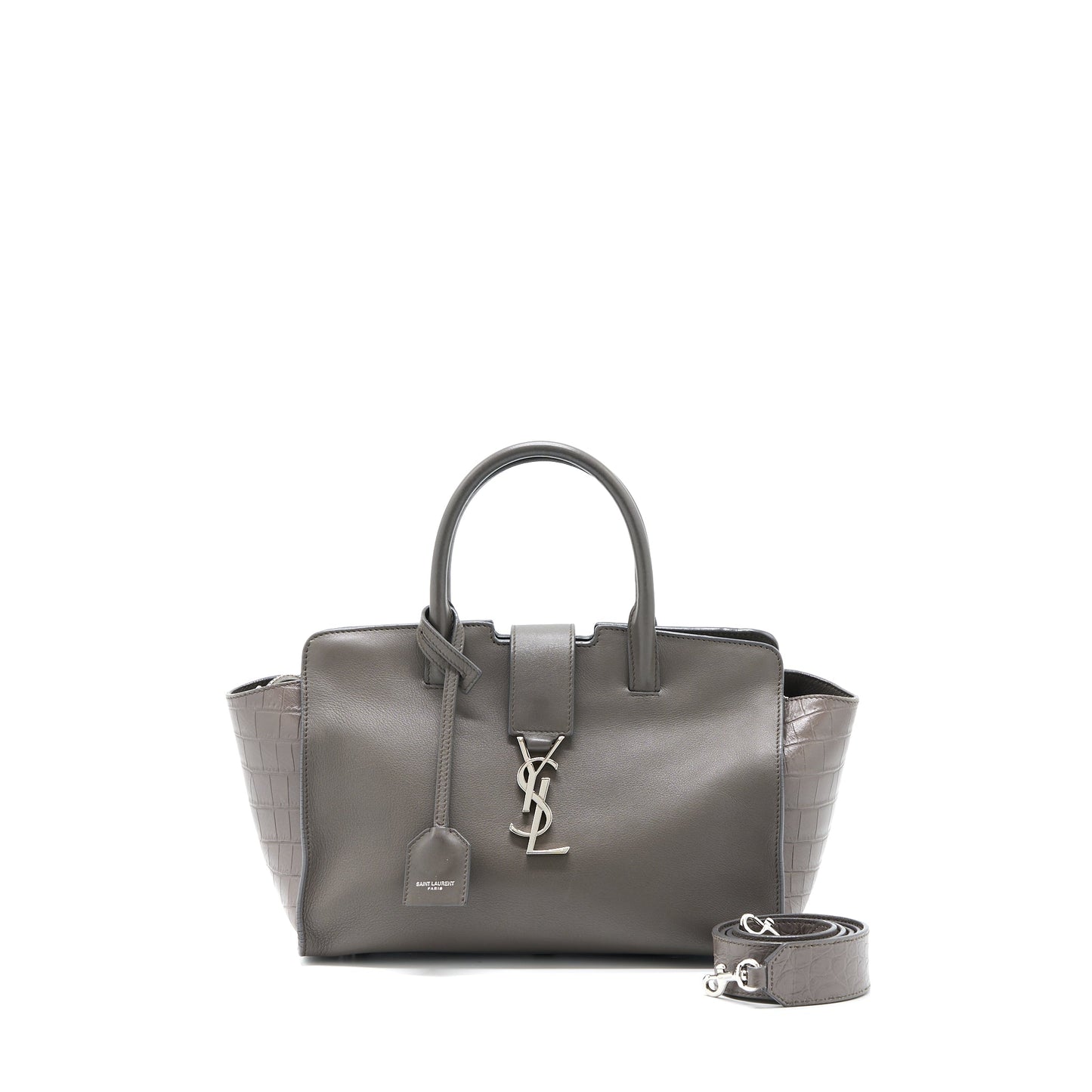 Saint Laurent Cabas Tote Purse Grey