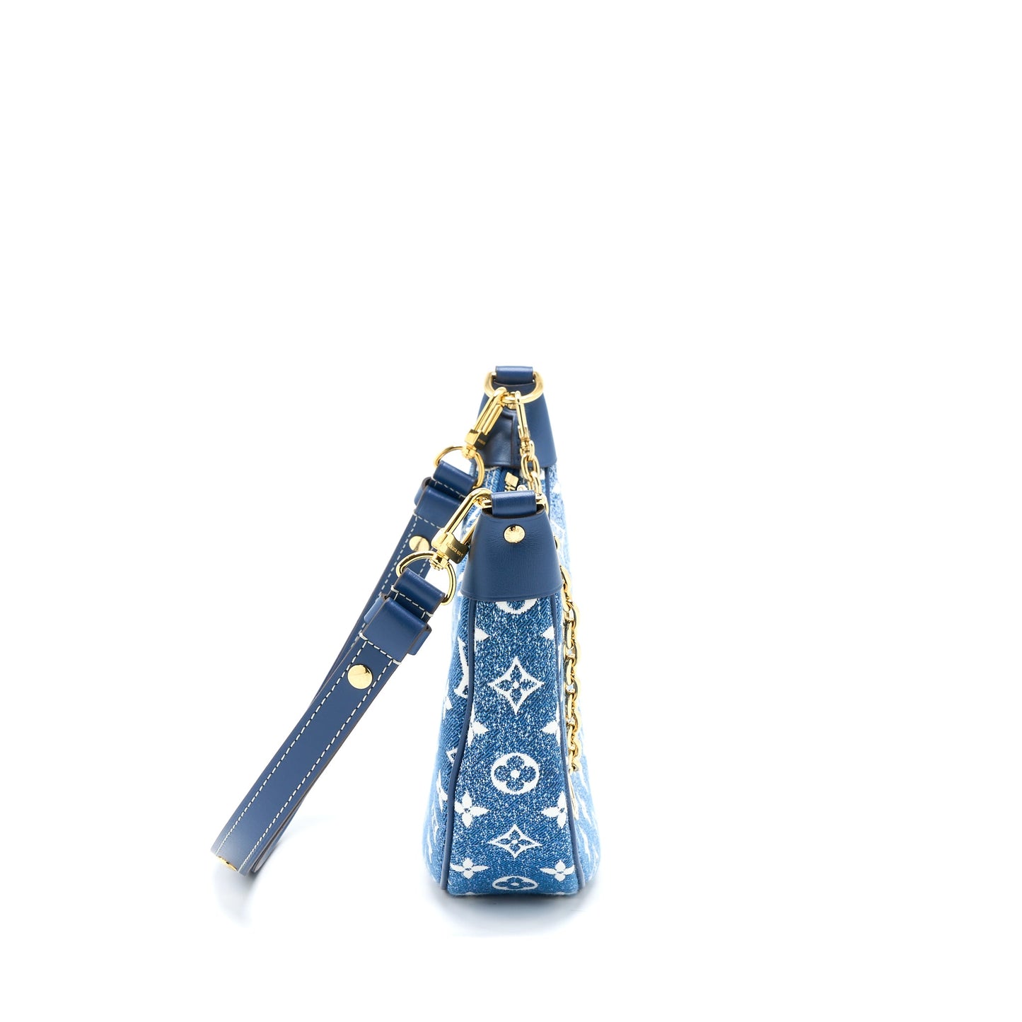 Louis Vuitton Half Moon Loop Purse Denim Blue