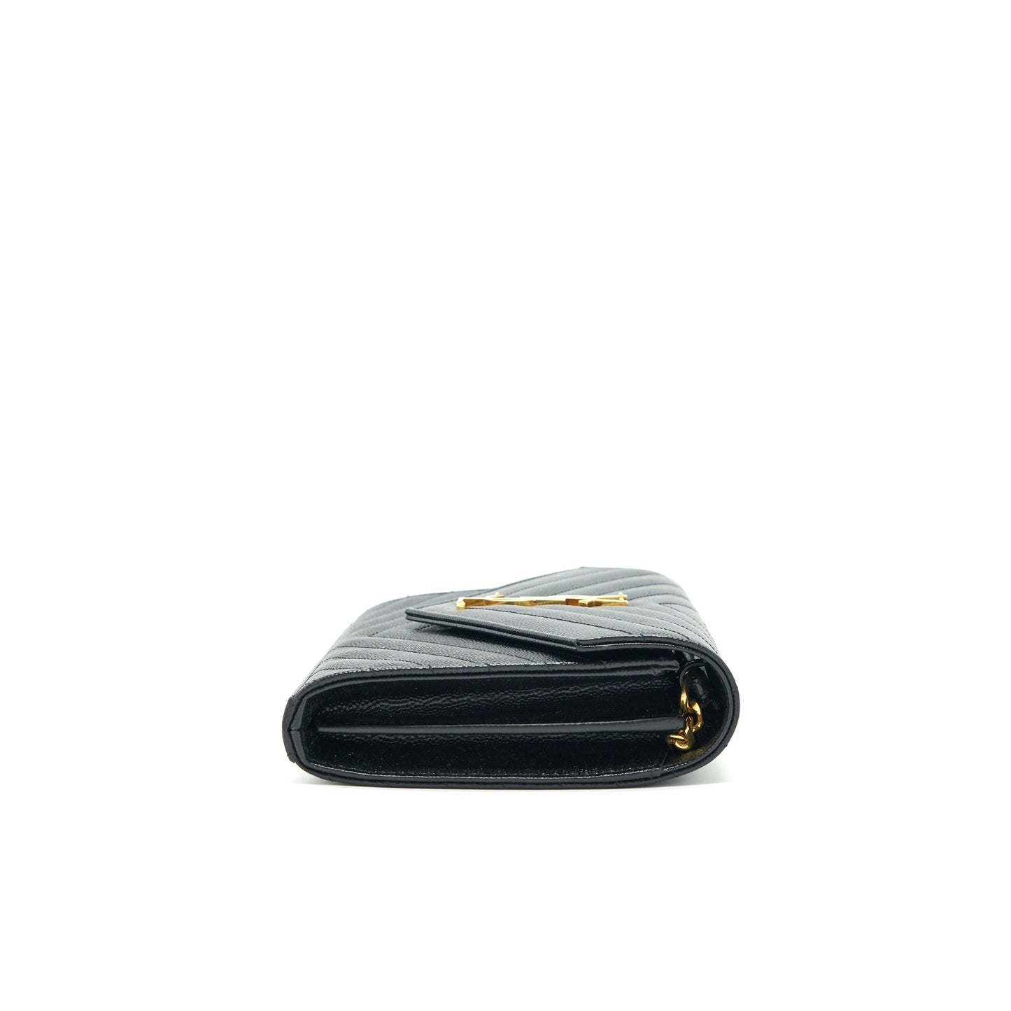 Saint laurent Envelope Chain Crossbody Purse Grained CalfSkin black
