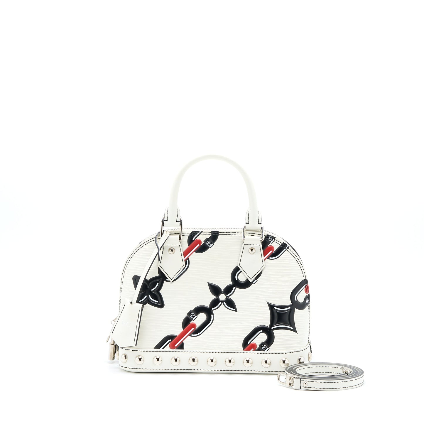 Louis Vuitton Alma En Cuir Occasion Epi White / Black with