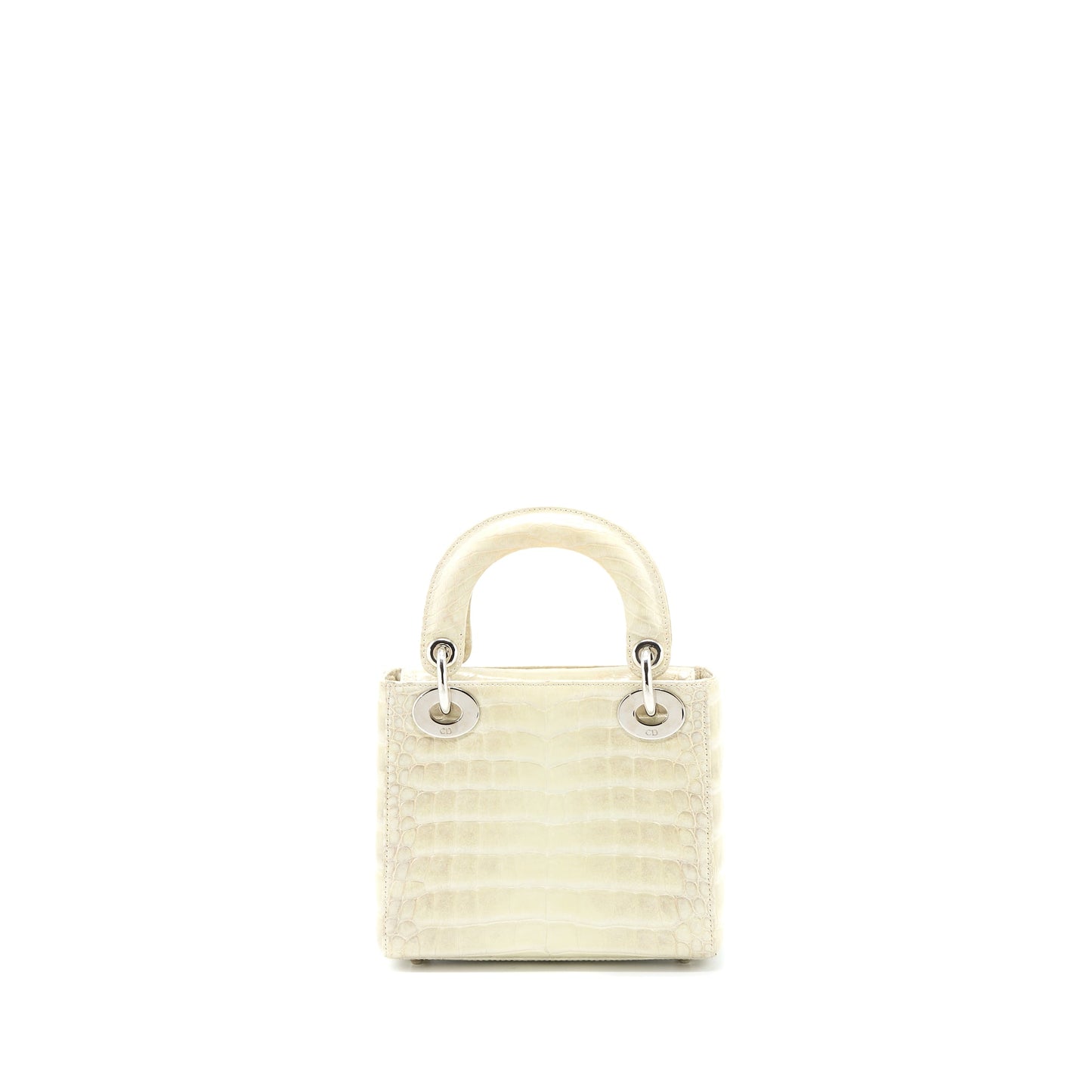 Dior Mini Lady Dior Himalayan Crocodile White