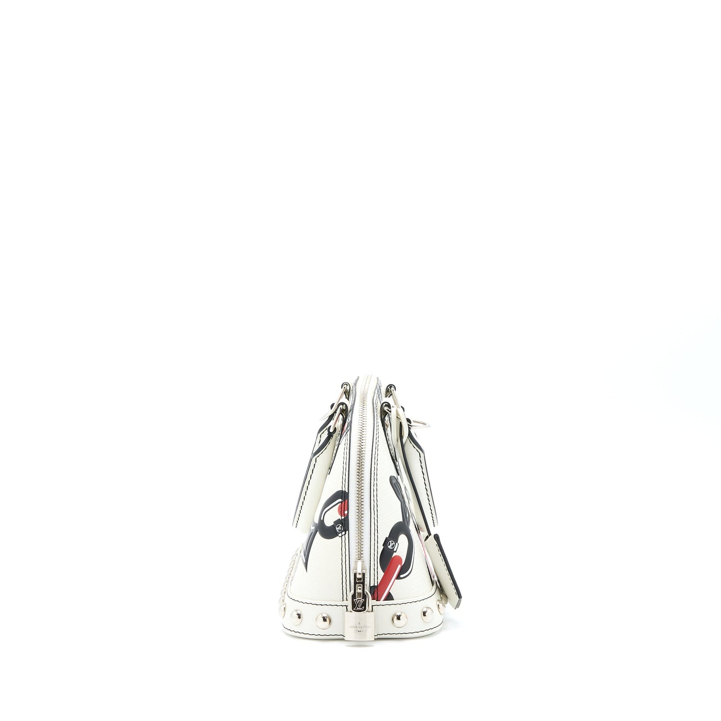 Louis Vuitton Alma En Cuir Occasion Epi White / Black with
