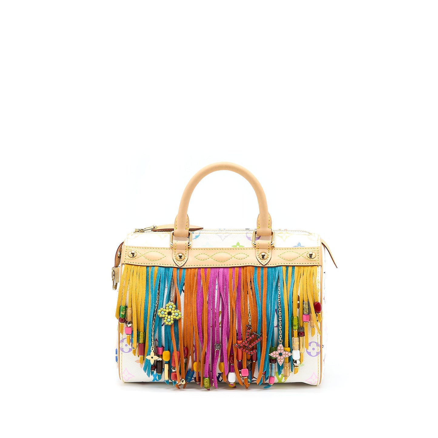 Louis Vuitton Vintage Speedy 25 Limited Edition White/Multicolour