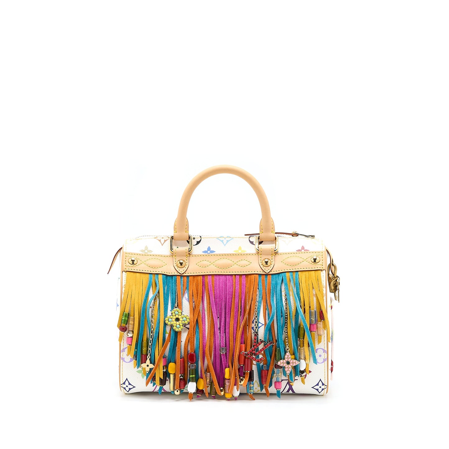 Louis Vuitton Vintage Speedy 25 Limited Edition White/Multicolour