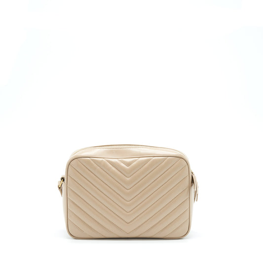 Saint Laurent Lou Camera Purse Calfskin Dark Beige