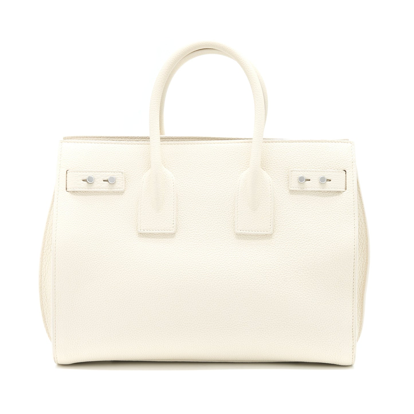 Saint Laurent Sac De Jour Tote Purse Calfskin White