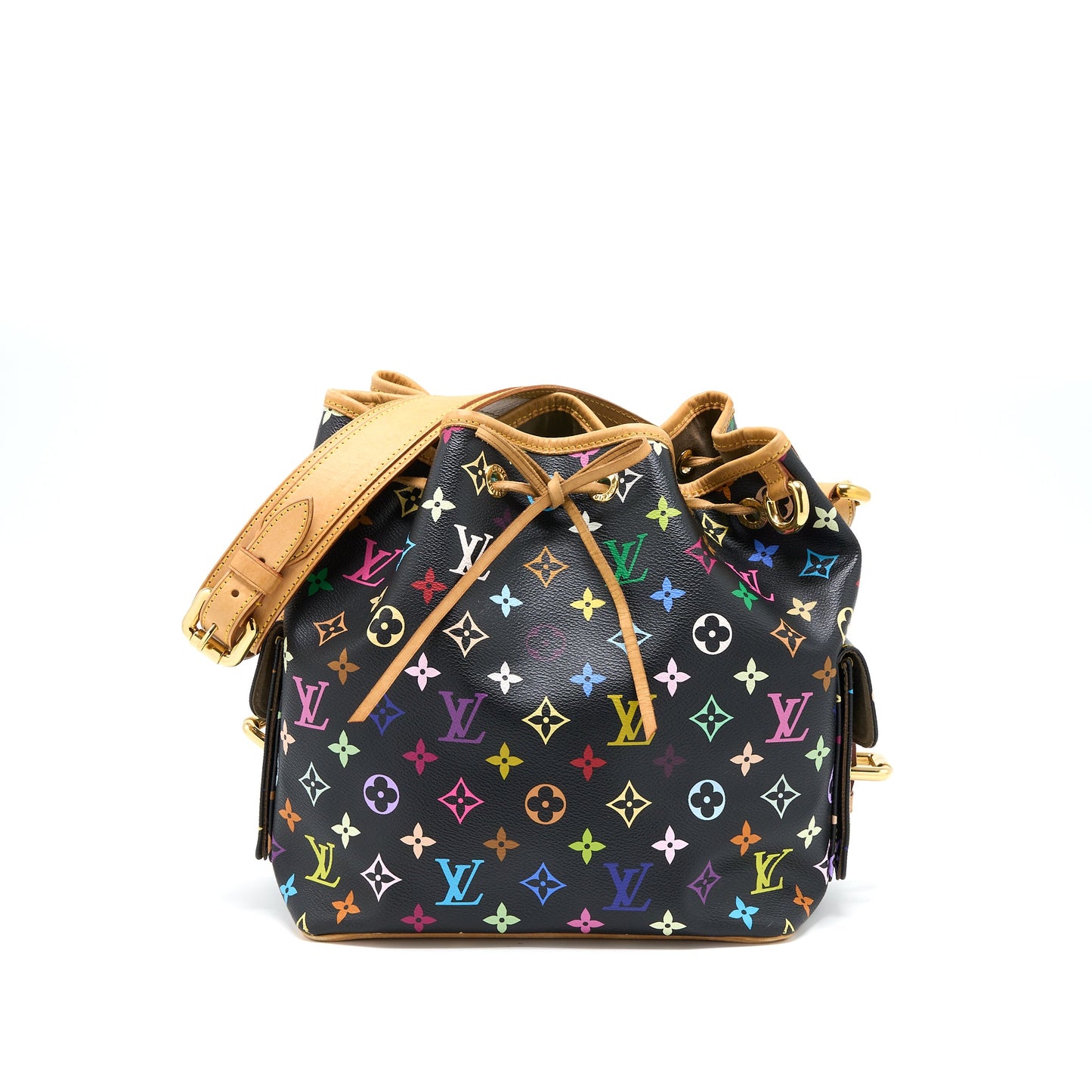 Louis Vuitton Petit Noe Black Multicolour Monogram Canvas