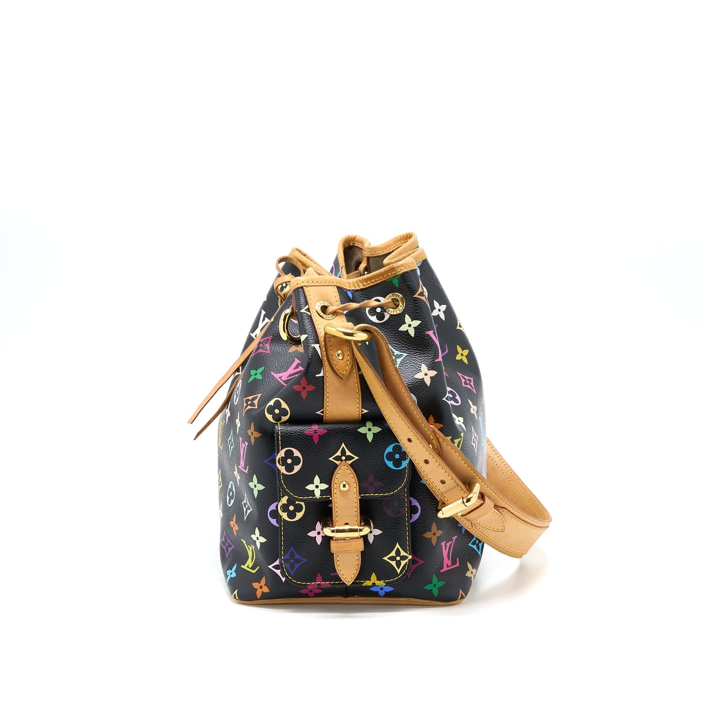 Louis Vuitton Petit Noe Black Multicolour Monogram Canvas