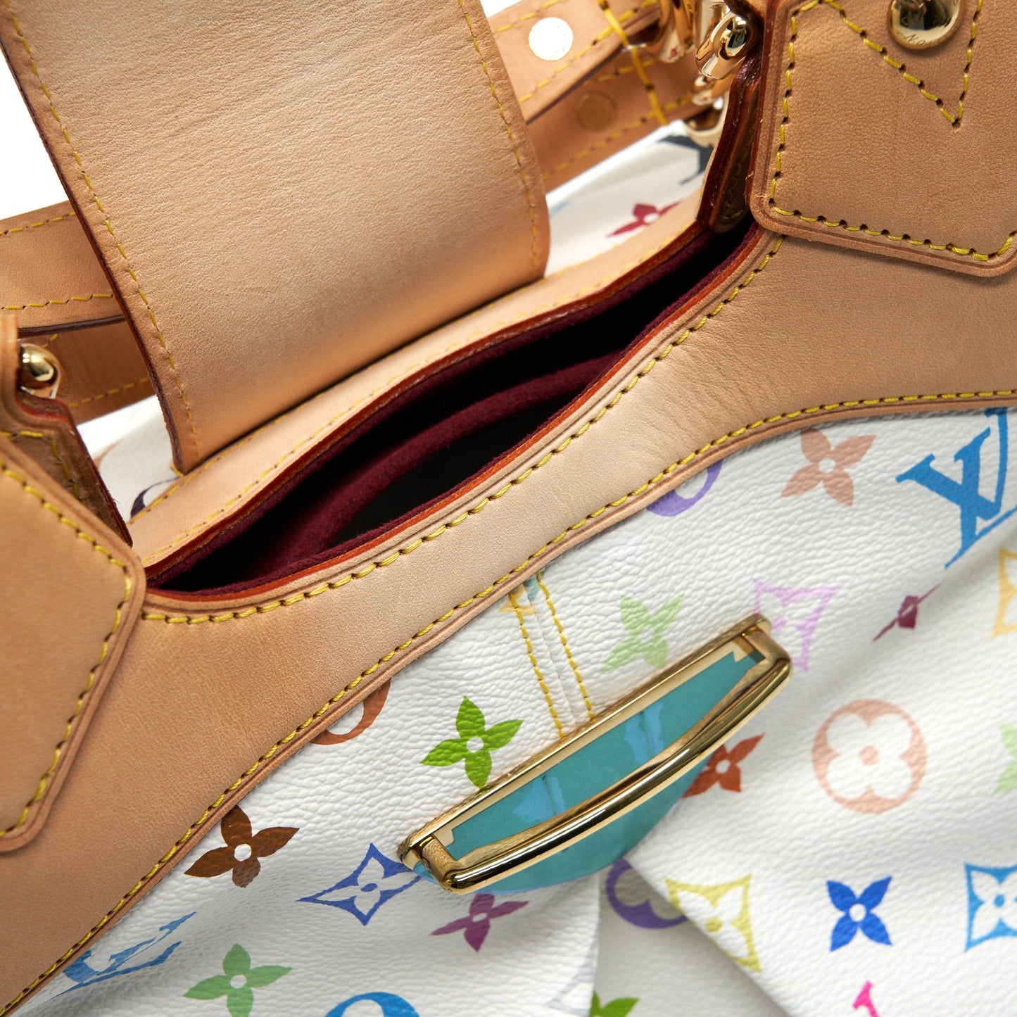 Louis Vuitton Tote Bag Multicolore Monogram Canvas White
