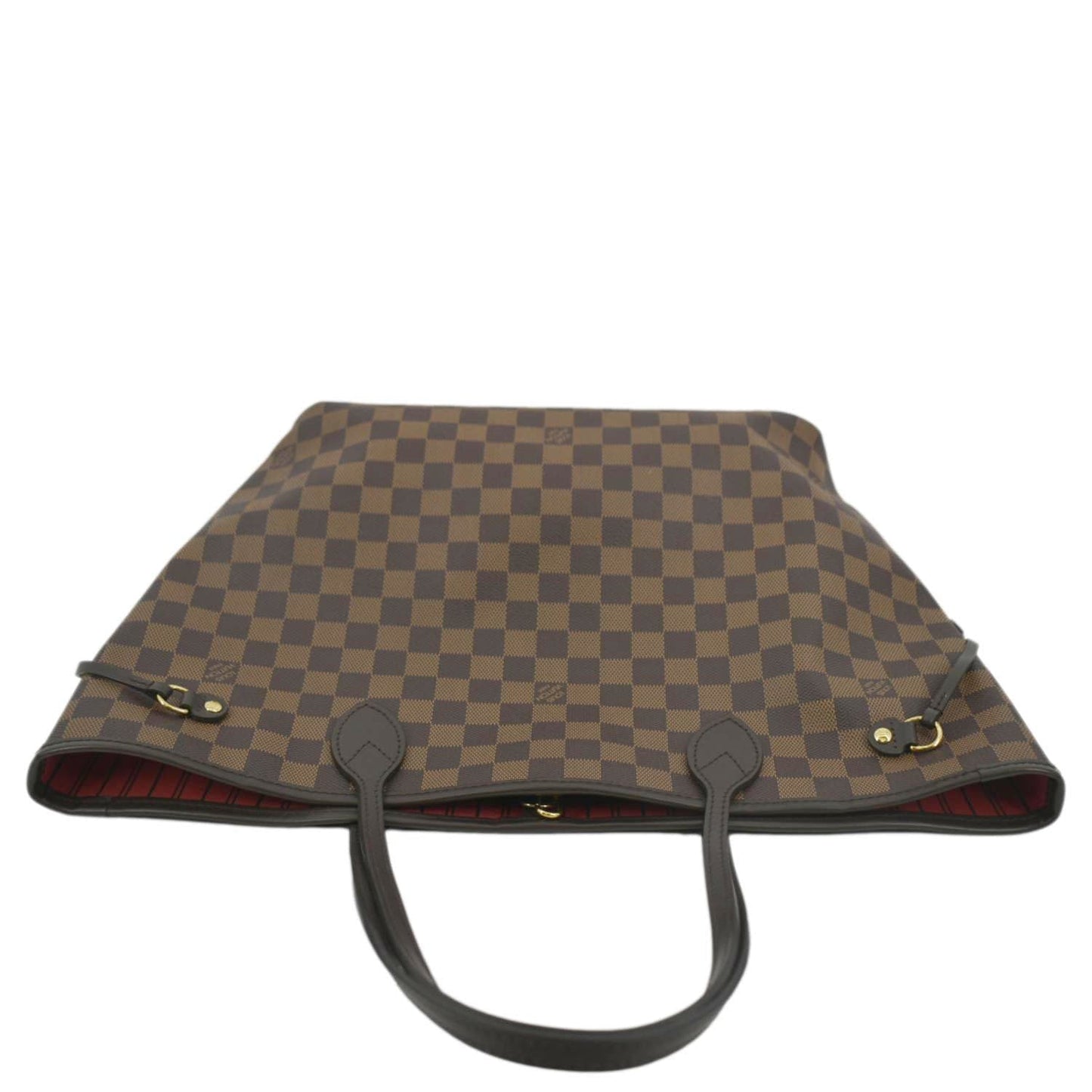 LOUIS VUITTON Neverfull MM Damier Ebene Tote Bag Brown