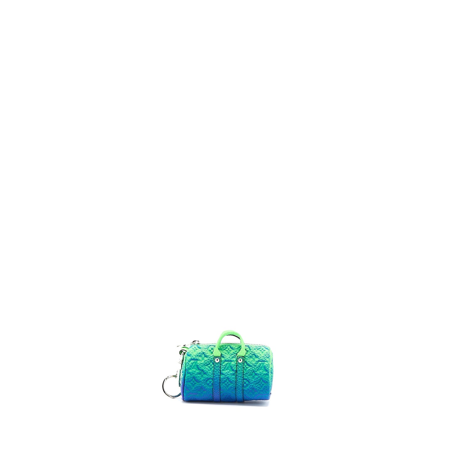 Louis Vuitton Mini Keepall Earphones Pouch Taurillon Illusion Green/Blue