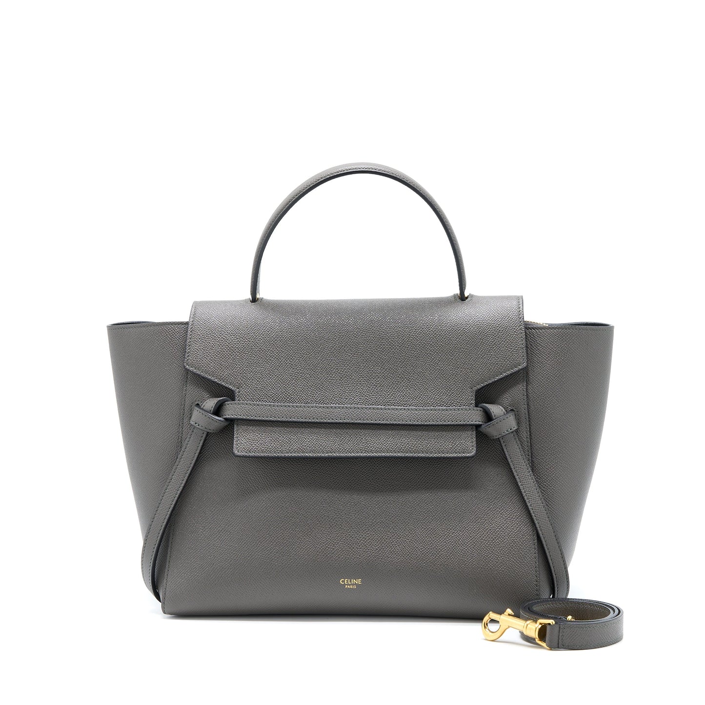 Celine Mini Belt Purse Grained Calfskin Grey