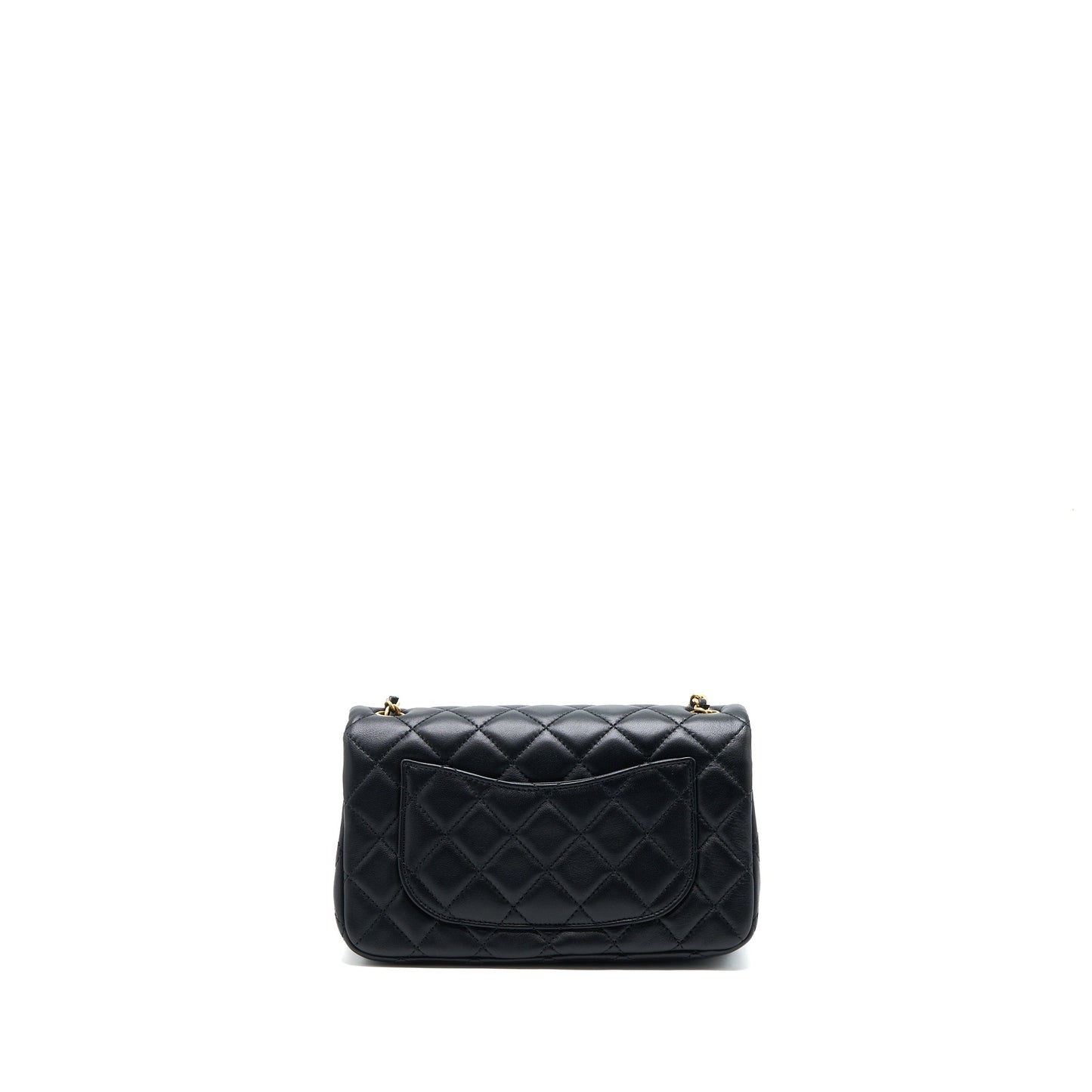 Chanel Pearl Crush Mini Rectangular Lambskin Black Brushed GHW (Microchip)