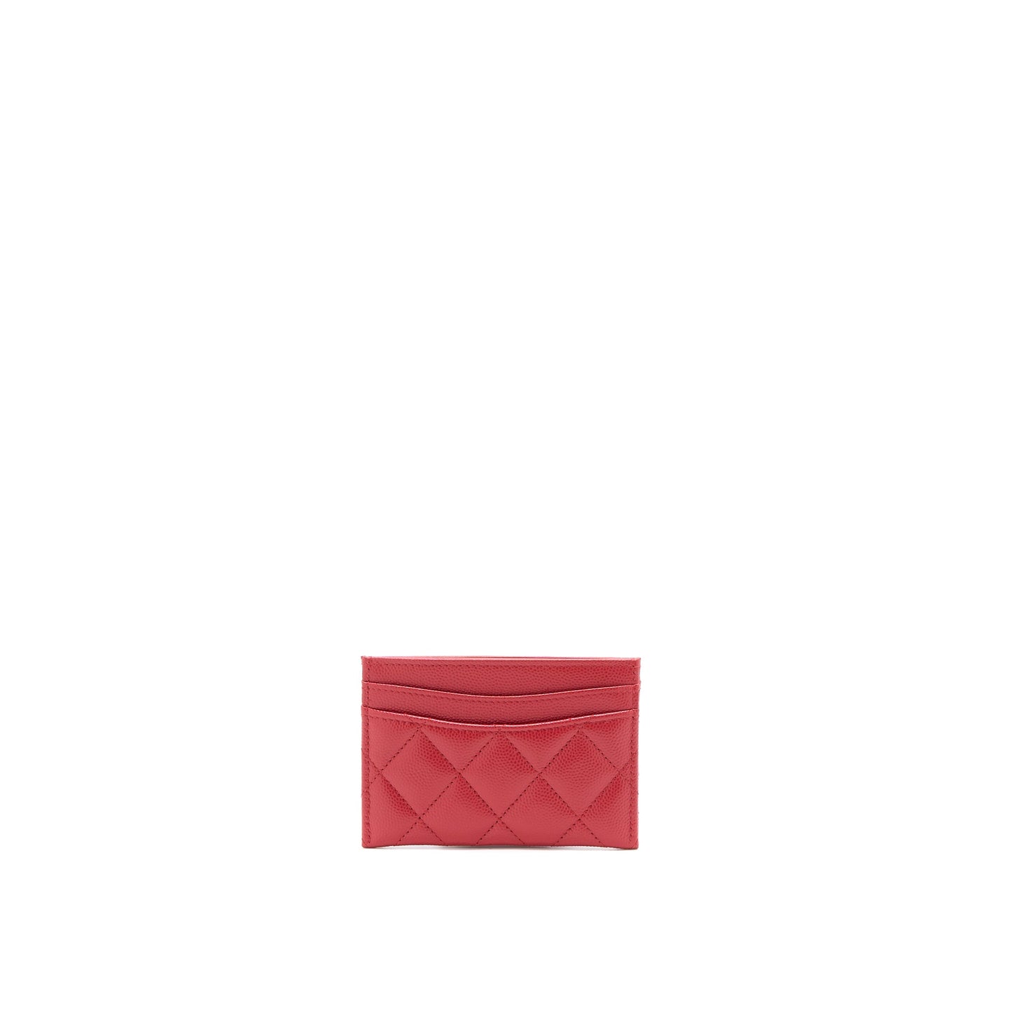 Chanel Classic Card Holder Caviar Red HW