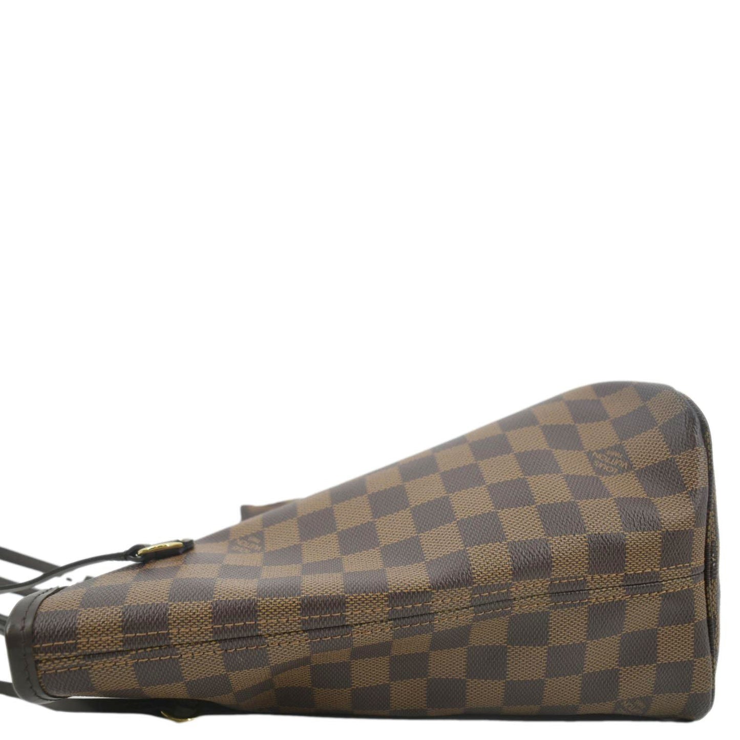 LOUIS VUITTON Neverfull MM Damier Ebene Tote Bag Brown