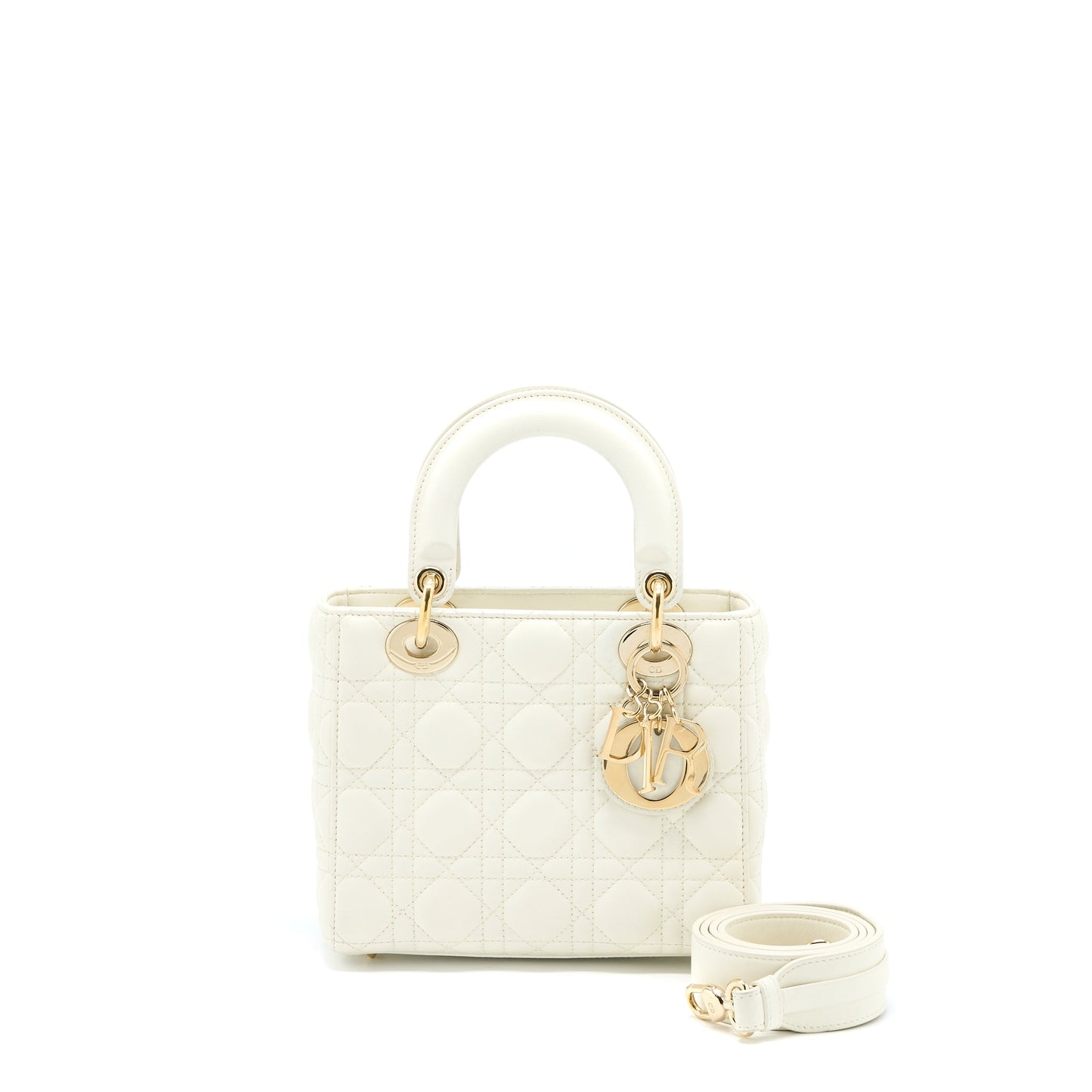Dior Small Lady Dior Lambskin White