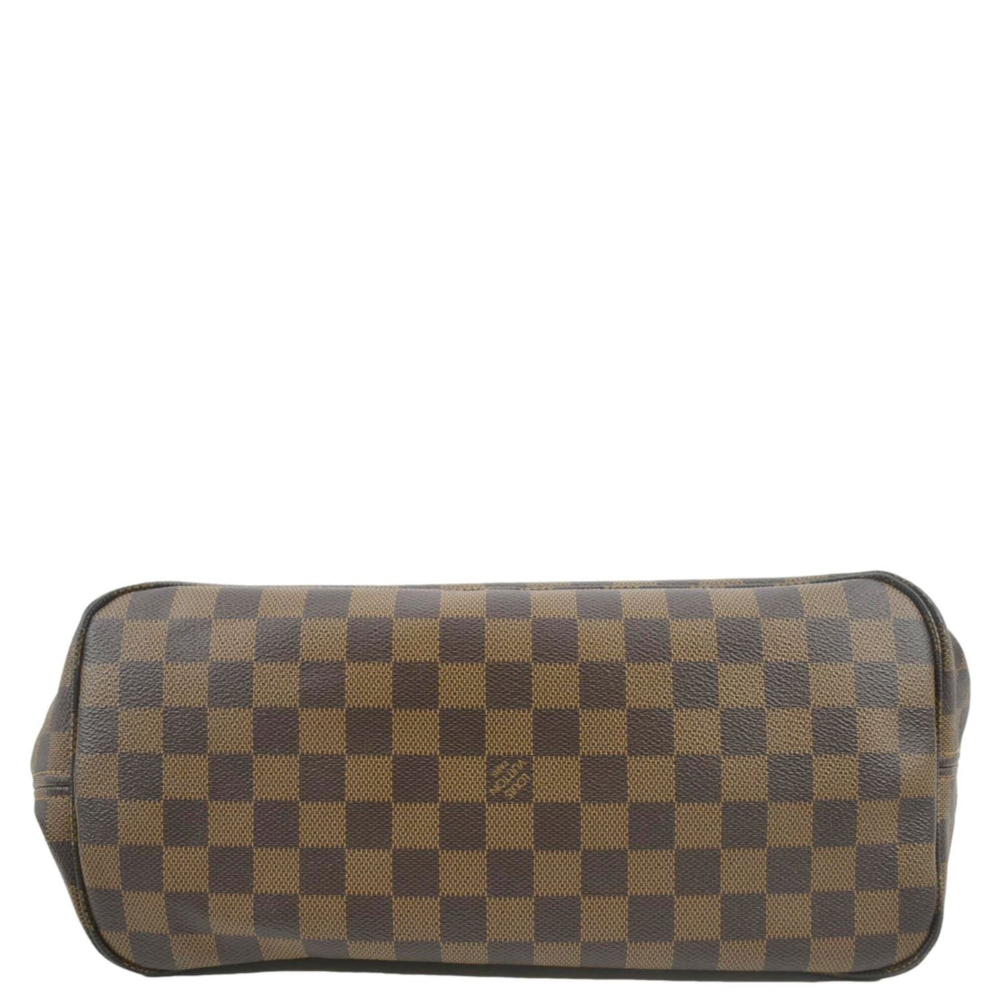 LOUIS VUITTON Neverfull MM Damier Ebene Tote Bag Brown