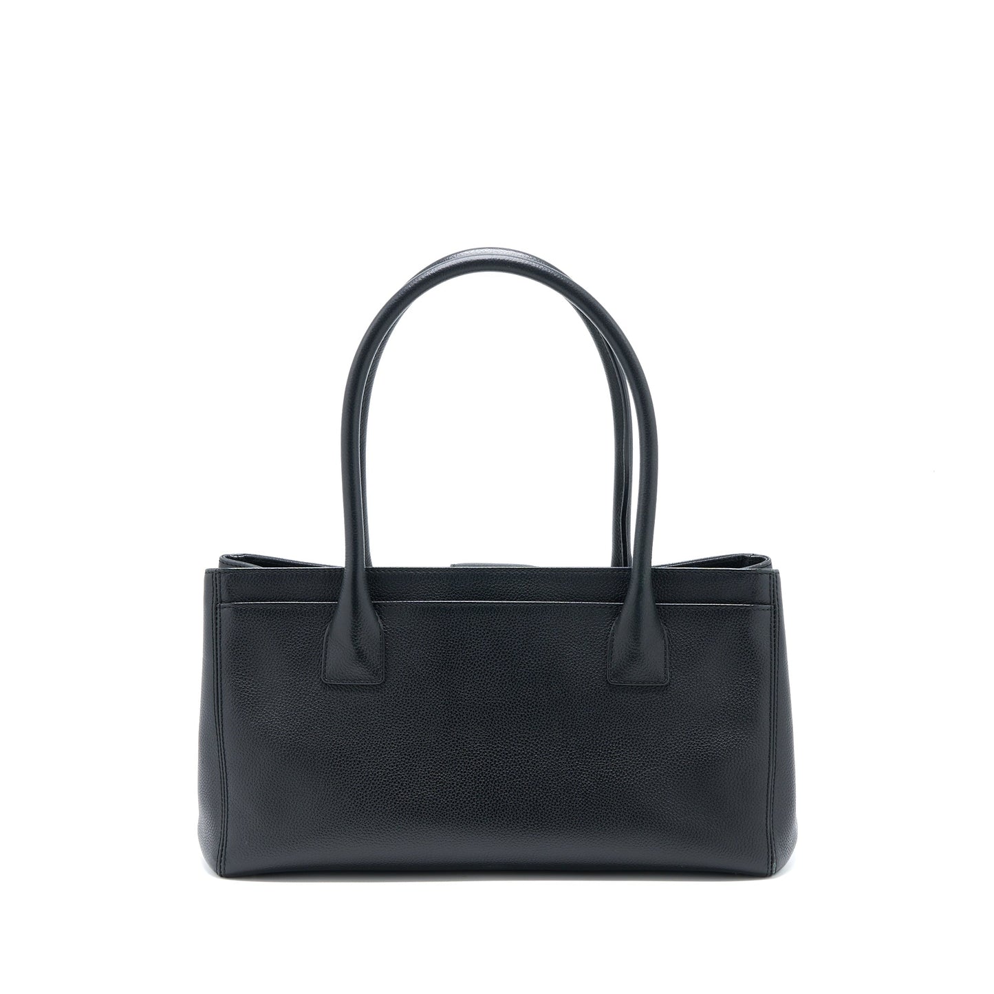 Chanel Cerf Tote Bag Grained Calfskin Black SHW