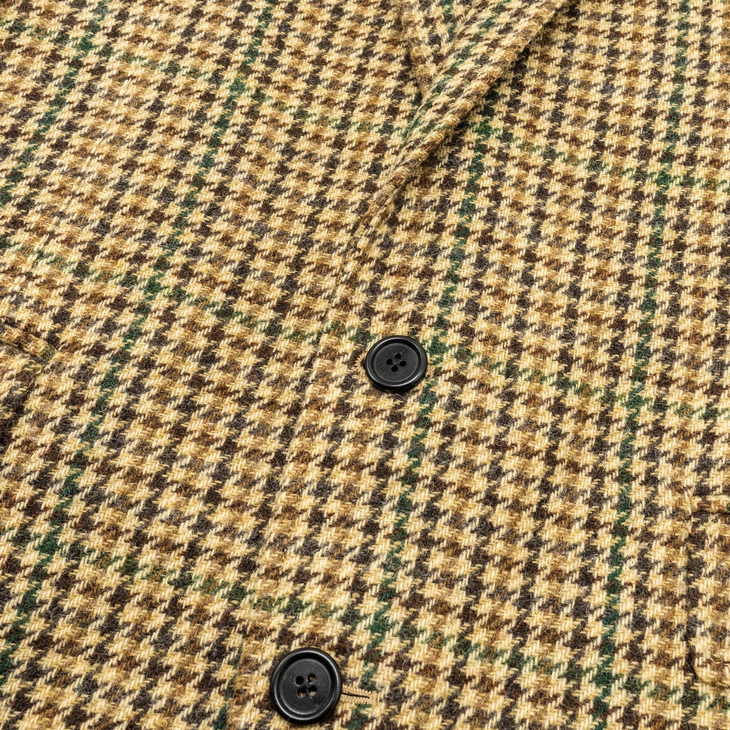 Celine Size 34 Houndstooth Blazer Wool Brown/Green