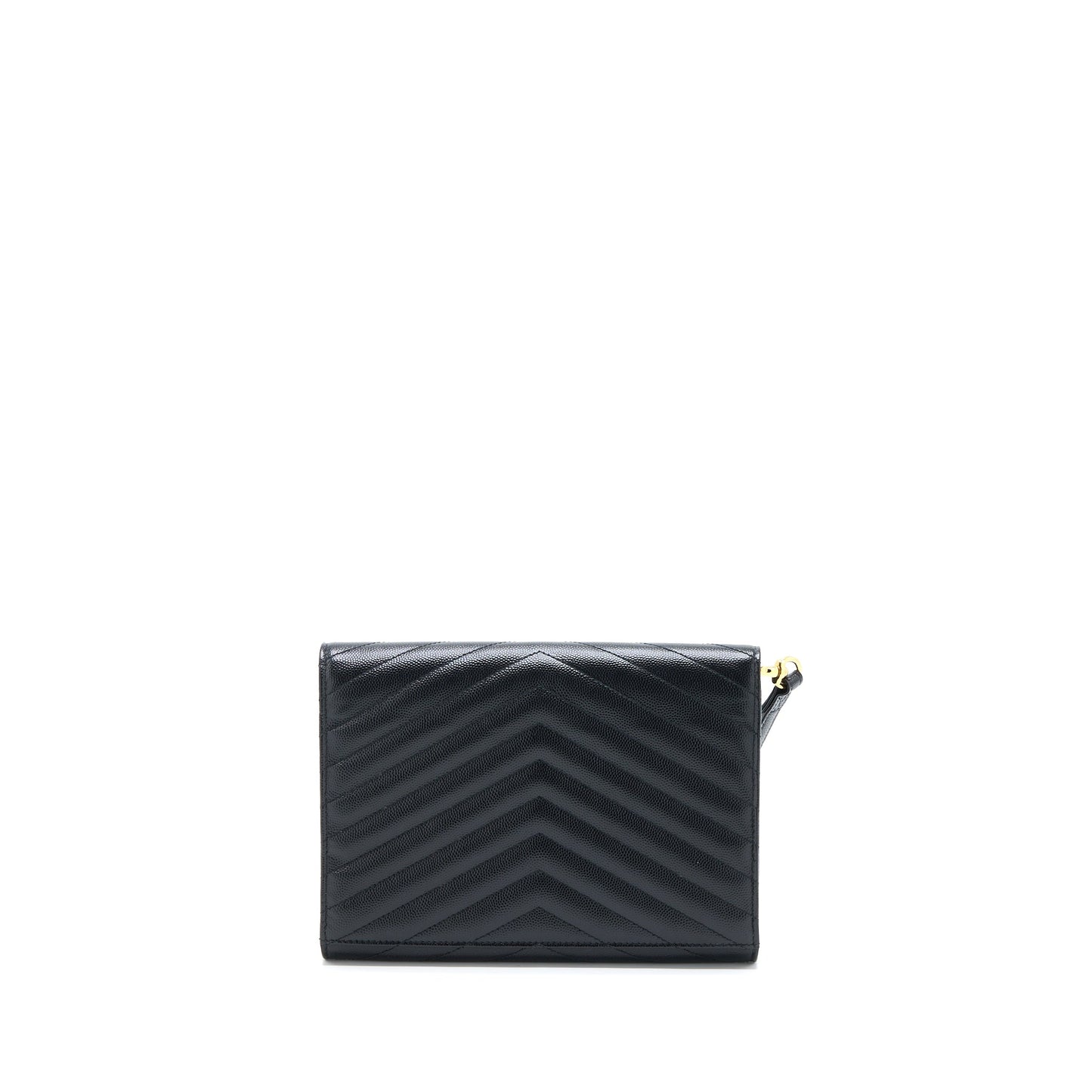 Saint Laurent/ Envelop Clutch Grained Calfskin Black