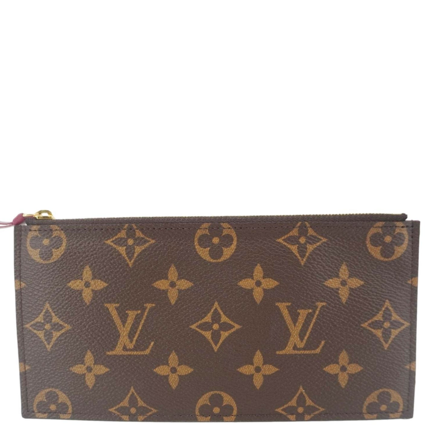 LOUIS VUITTON Felicie Zippered Monogram Canvas Insert Pouch Brown
