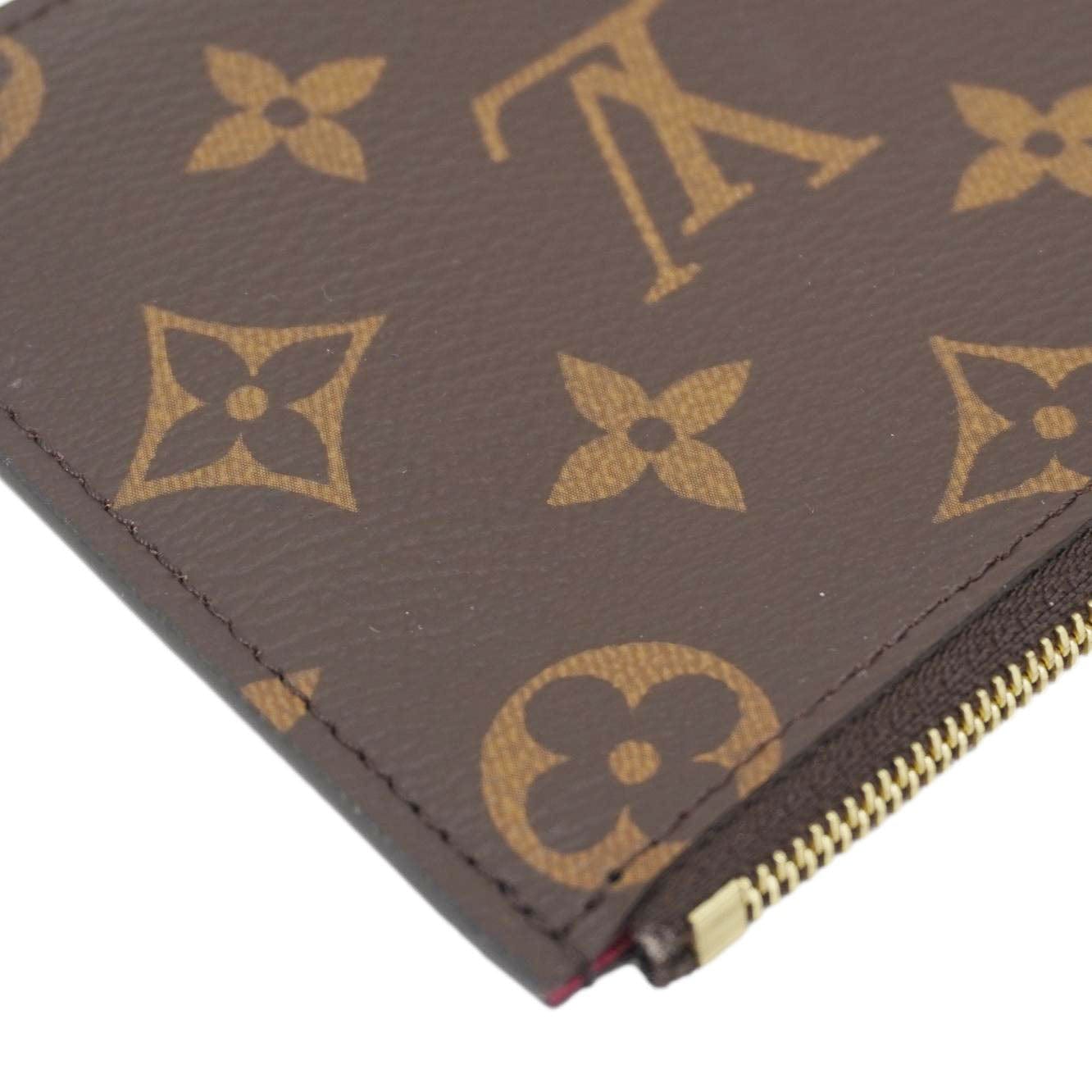 LOUIS VUITTON Felicie Zippered Monogram Canvas Insert Pouch Brown