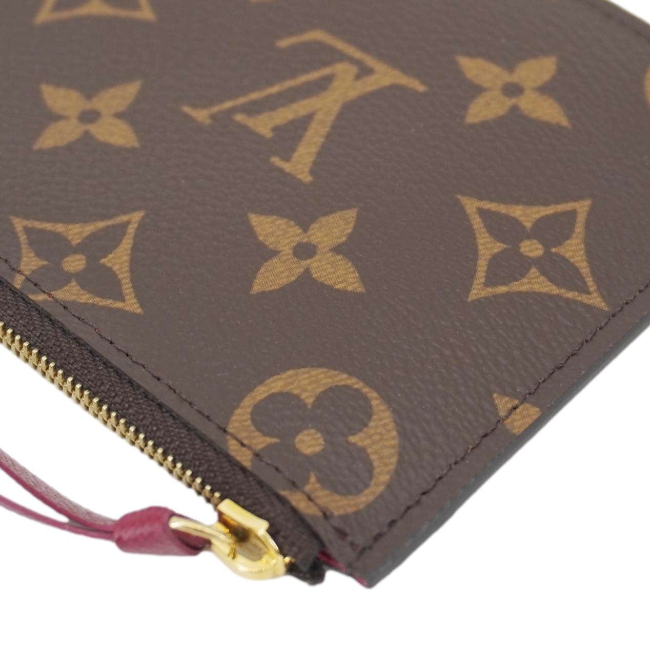 LOUIS VUITTON Felicie Zippered Monogram Canvas Insert Pouch Brown