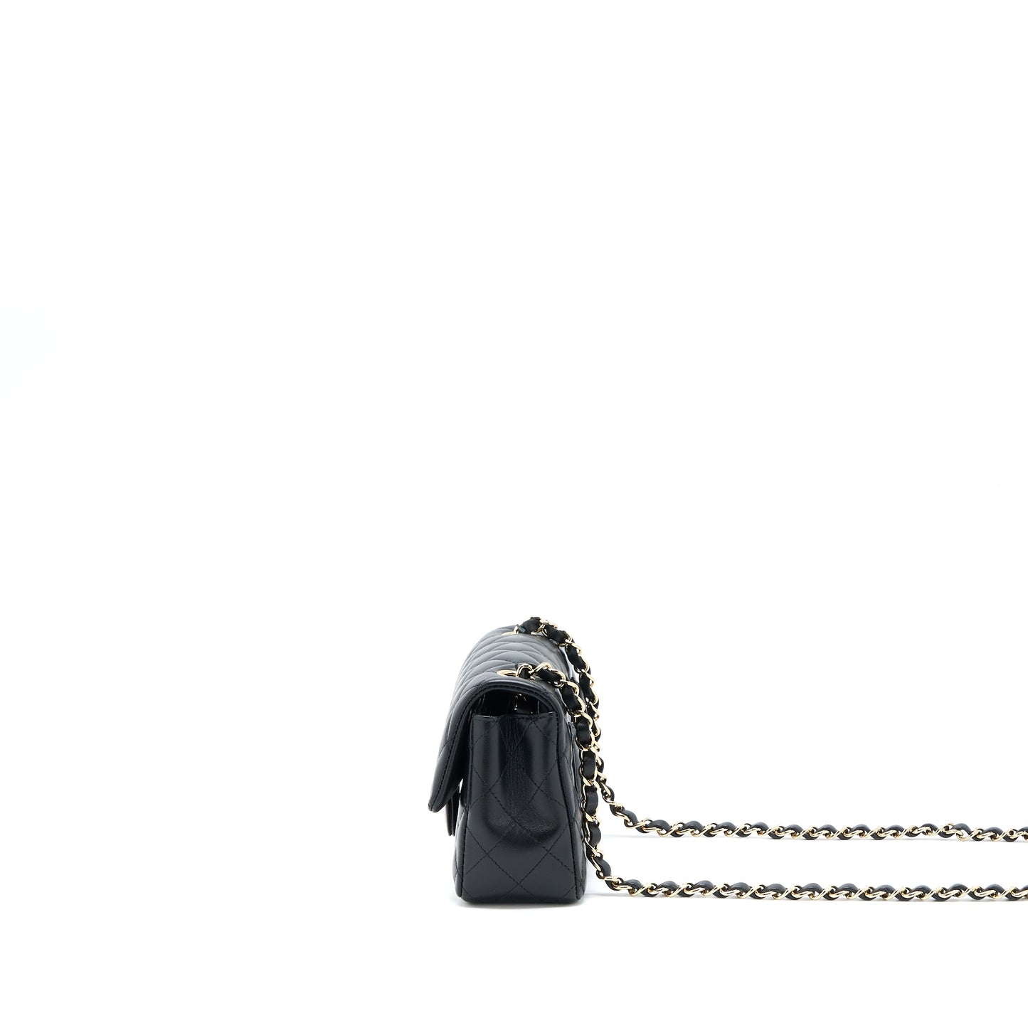 Chanel Mini Rectangular Flap Bag Lambskin Black LGHW