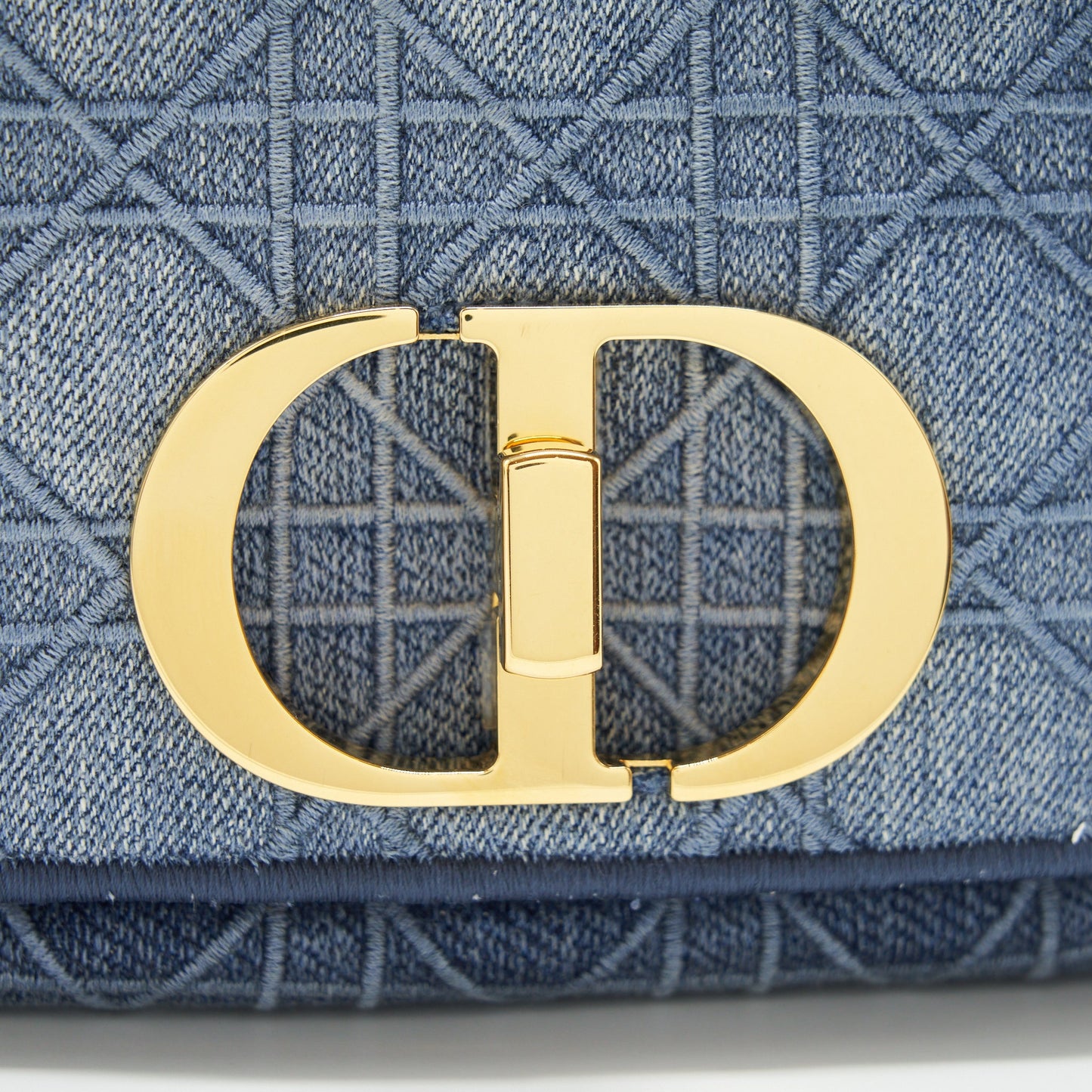 Dior Small Dior Caro Purse Denim Blue