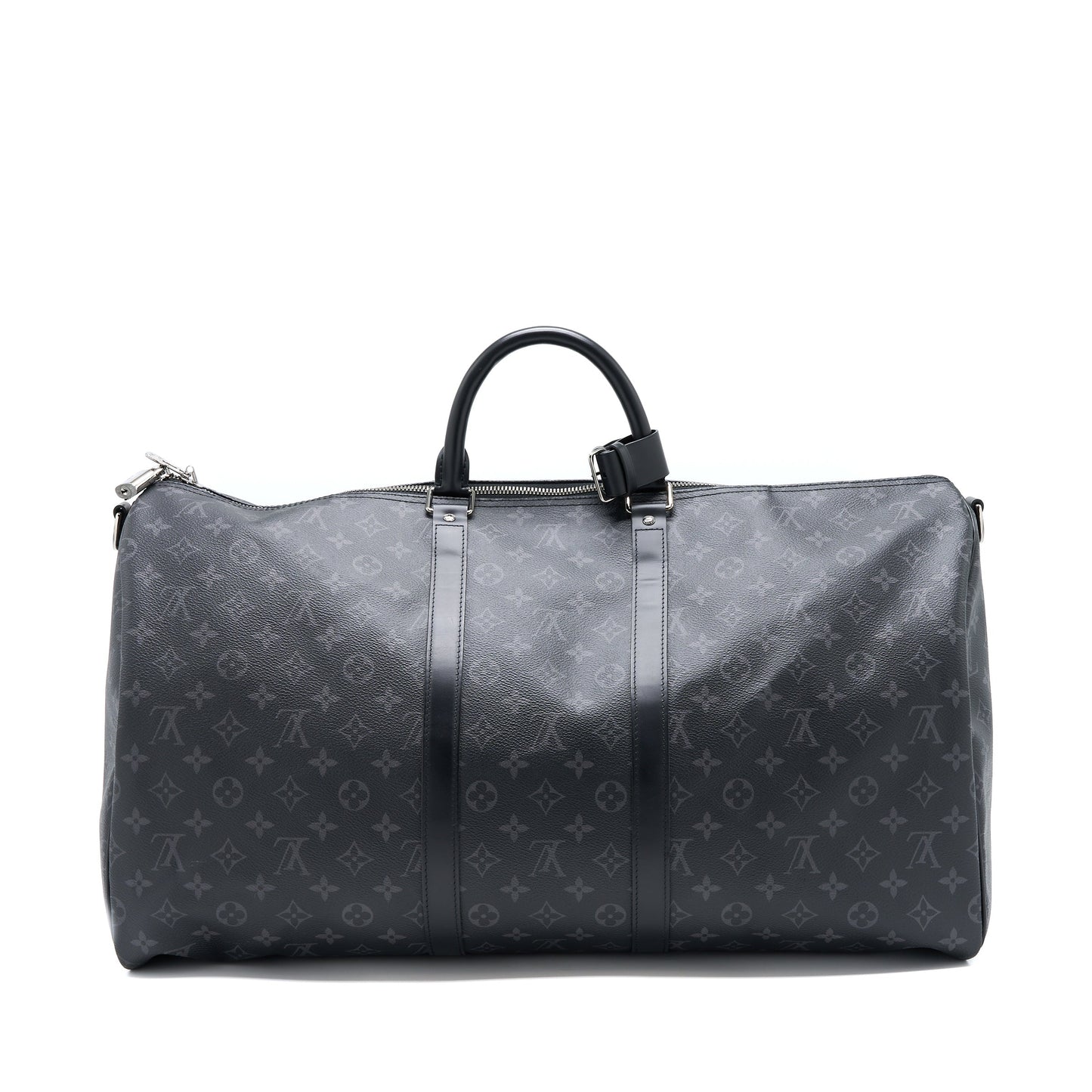 Louis Vuitton Keepall 55 with Shoulder Strap Monogram Eclipse Canvas