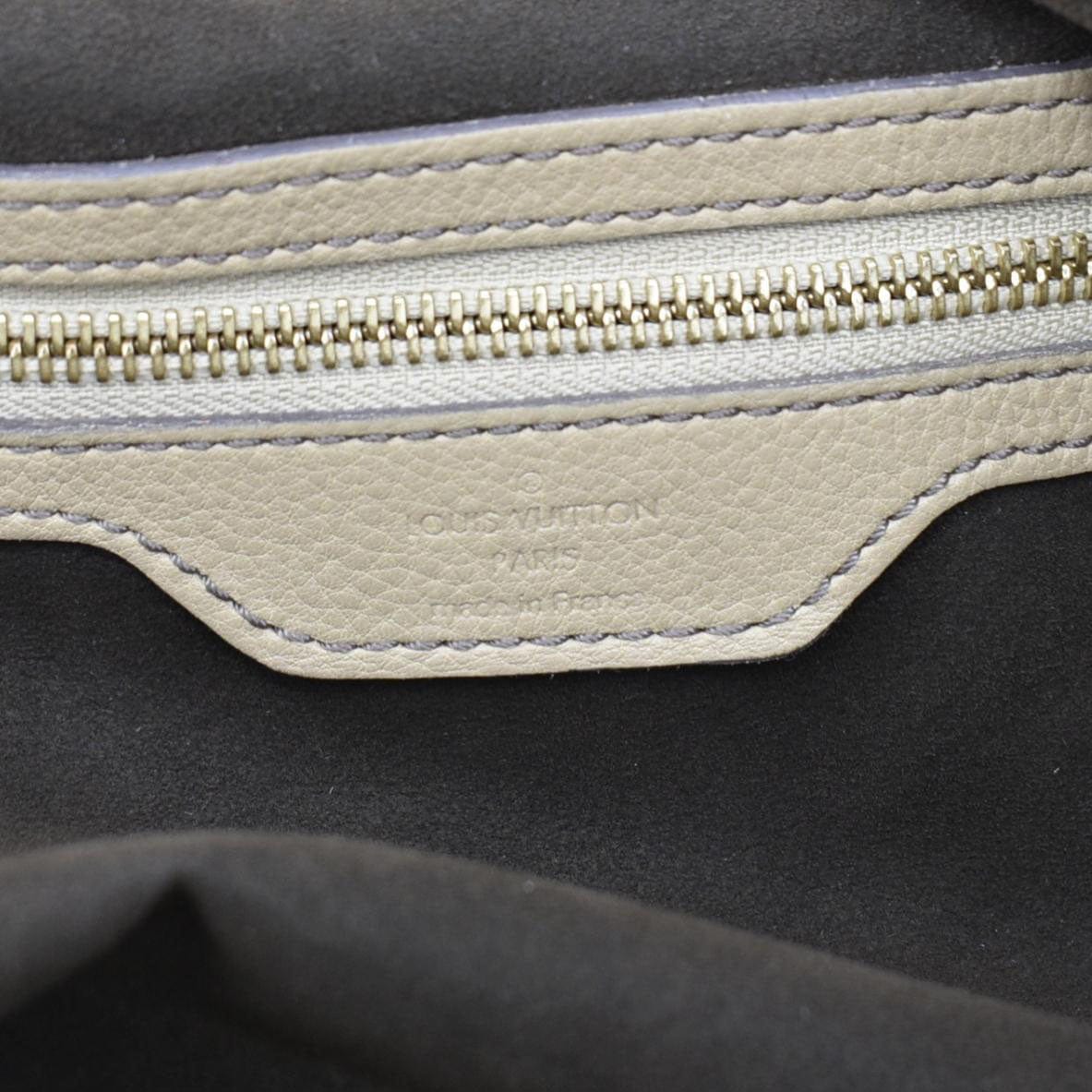 LOUIS VUITTON Solar Large Mahina Leather Hobo Bag Beige