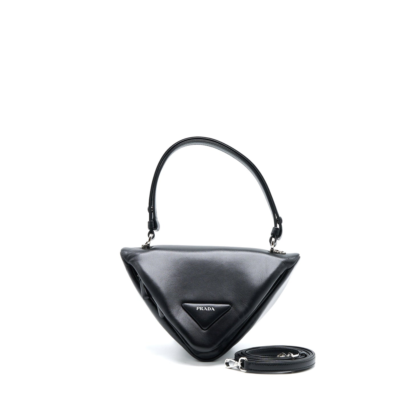 Prada Padded Nappa Triangle Purse Black
