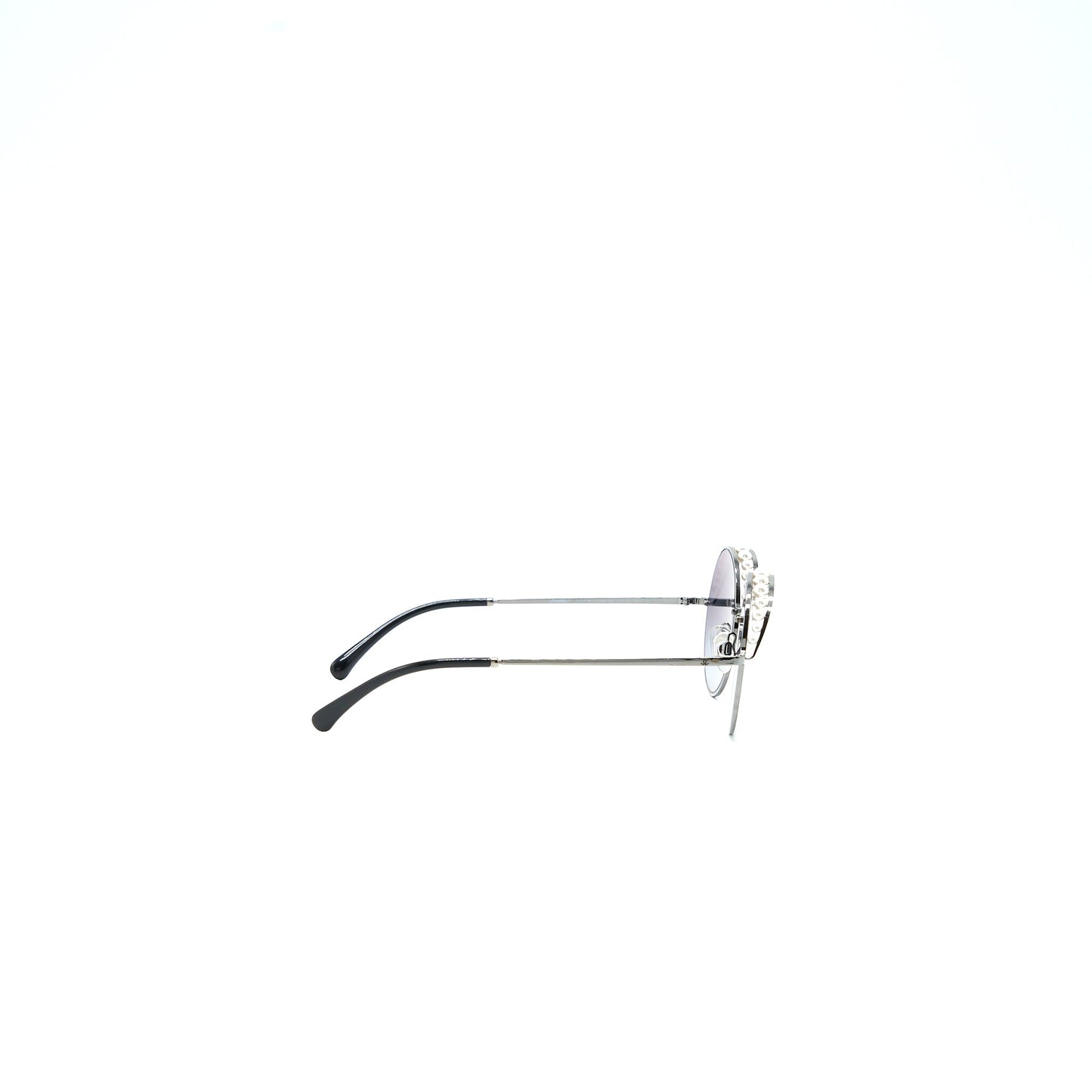 Chanel 4234H Round Sunglasses with Pearl Black SHW