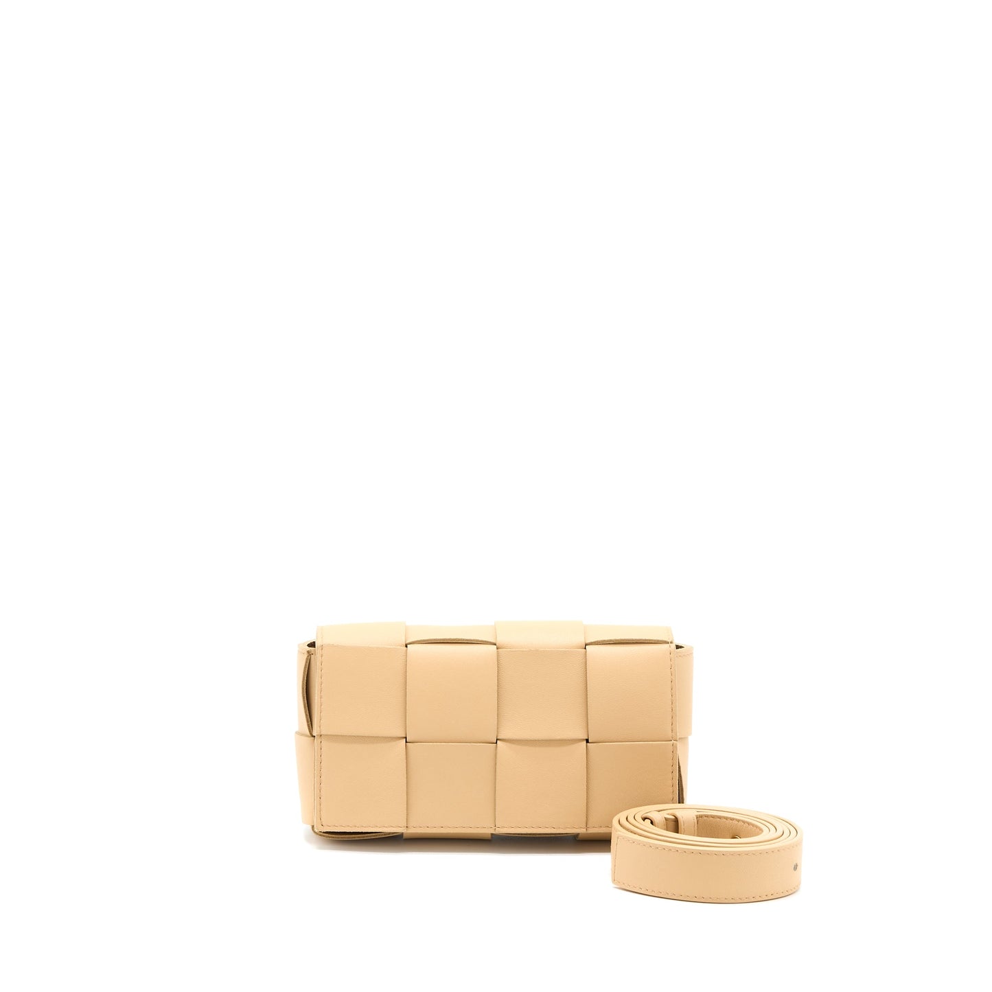Bottega Veneta Cassette Belt Purse Almond