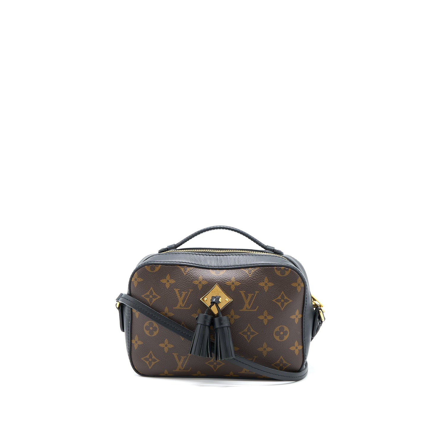 Louis Vuitton Crossbody Camera Purse Monogram Canvas/Black Leather