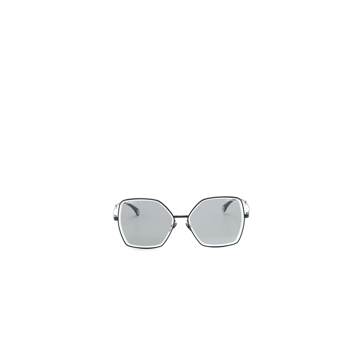 Chanel 4262 Butterfly Sunglasses Pearl Chain Black Black Hardware