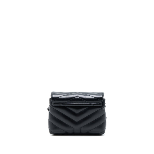 Saint Laurent Loulou Toy Strap Purse Calfskin Black With Black Hardware
