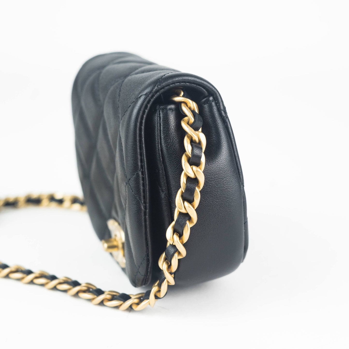 Chanel Mini Flap Clutch with Gold Chain