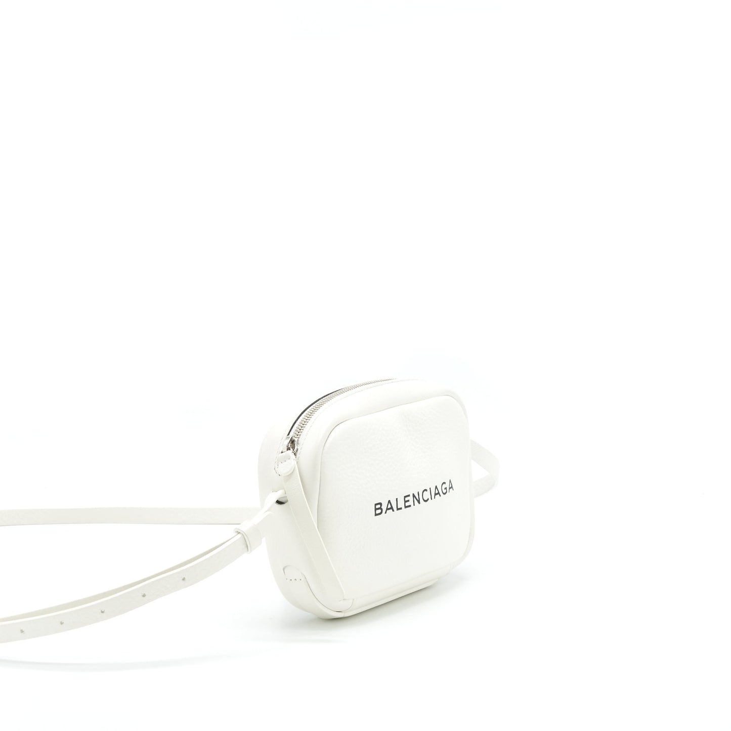 Balenciaga Mini Camera Crossbody Purse White