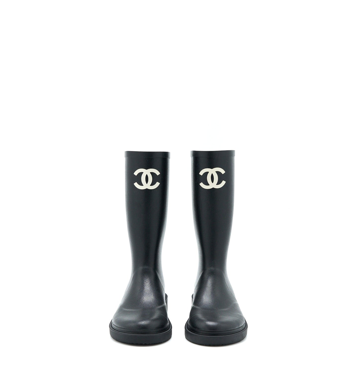 Chanel Size 39 Rubber Boost Black/White