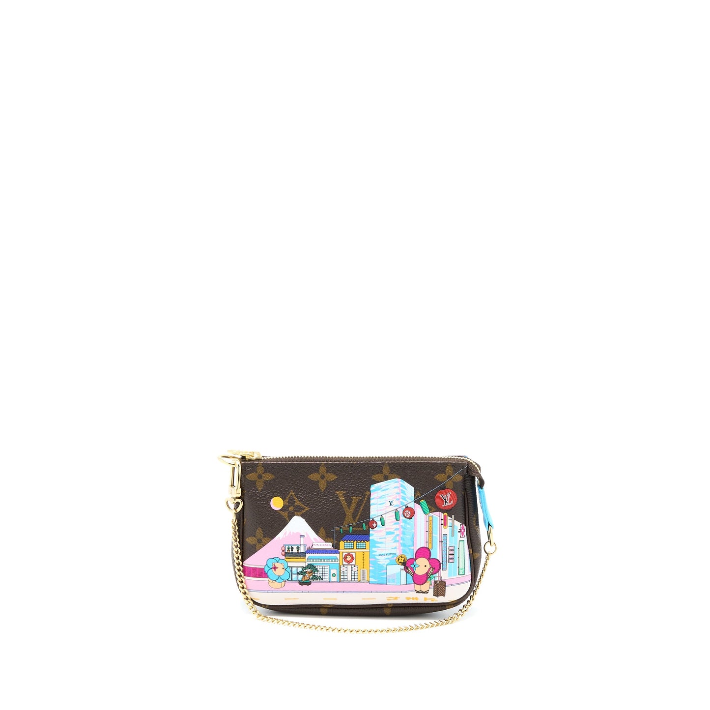 Louis Vuitton 2022 Christmas Limited Mini Pochette Accessories Monogram Canvas Tokyo Boutique