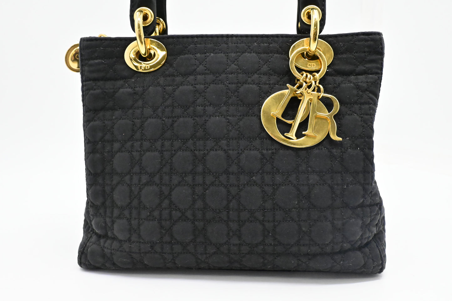 Dior Small Lady Dior in Black Nylon Canvas