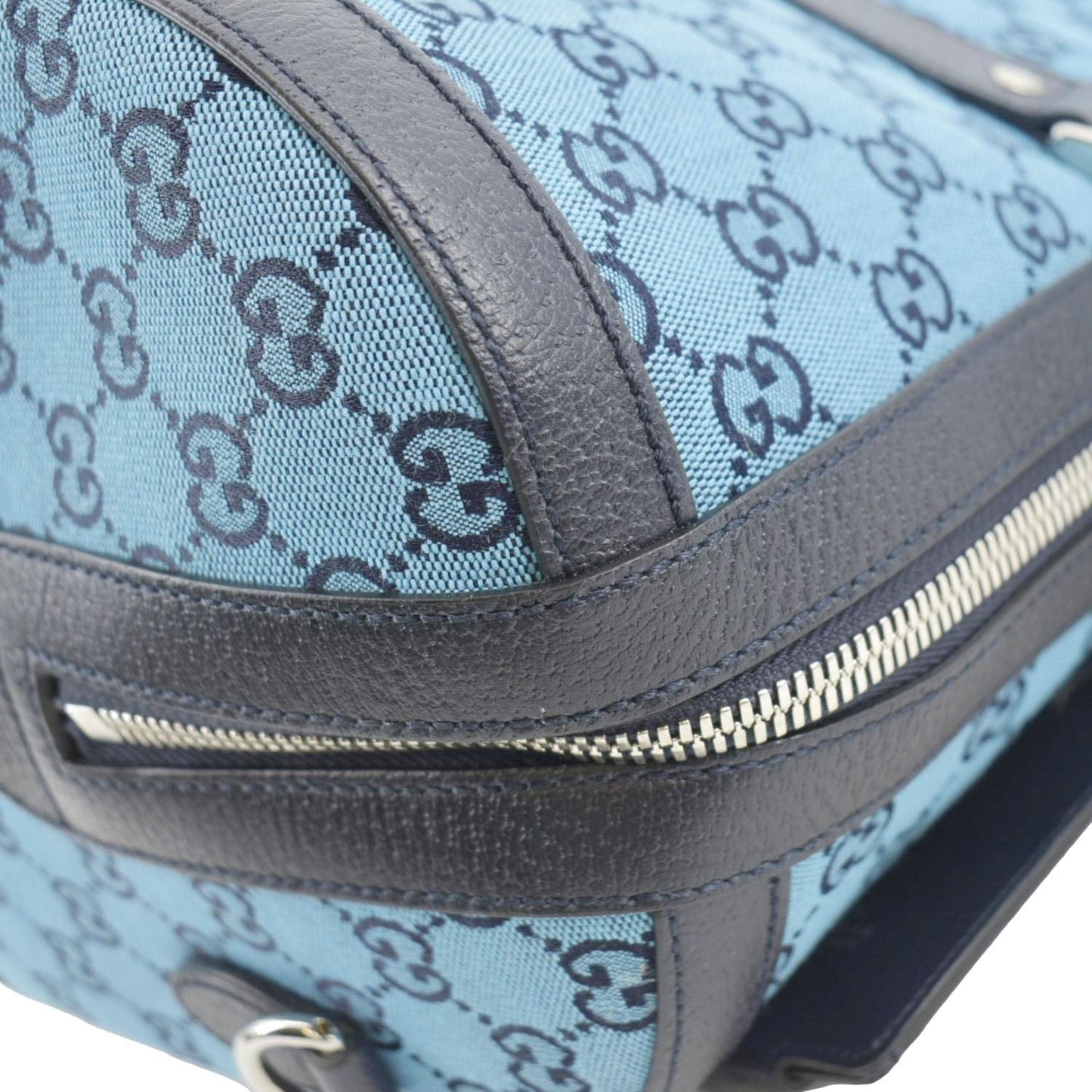 GUCCI Ophidia Duffle GG Supreme Canvas Satchel Bag Blue 648085
