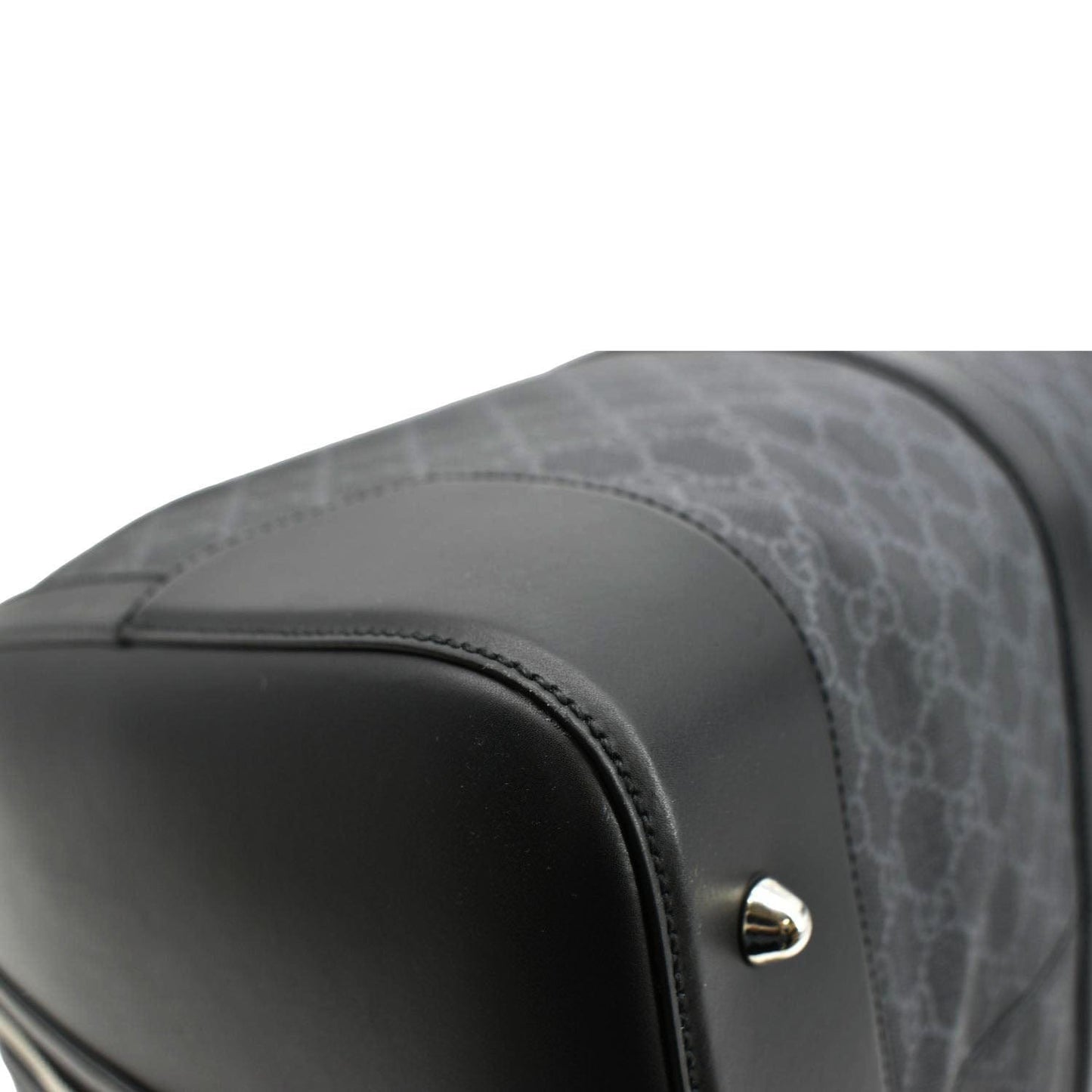 GUCCI Large Carry-On Soft GG Supreme Canvas  Duffle Bag Black 478323
