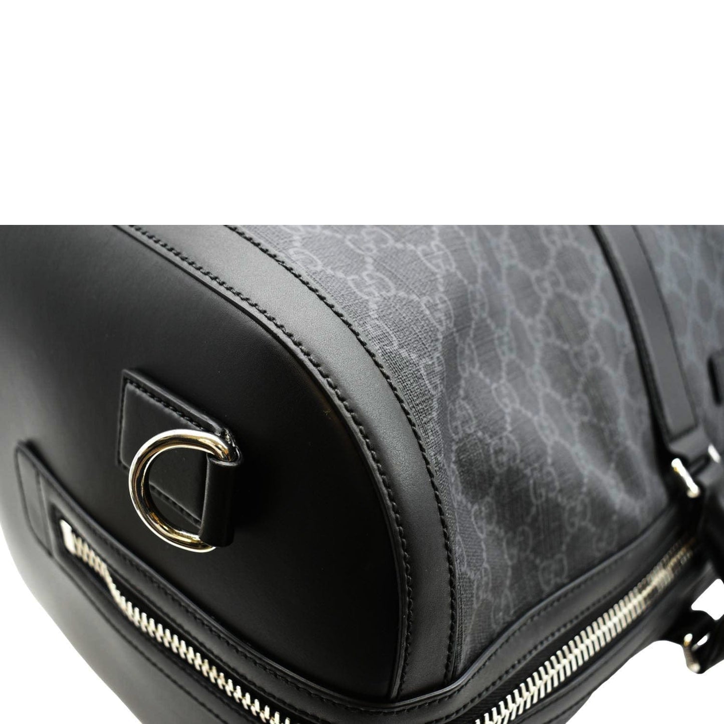 GUCCI Large Carry-On Soft GG Supreme Canvas  Duffle Bag Black 478323