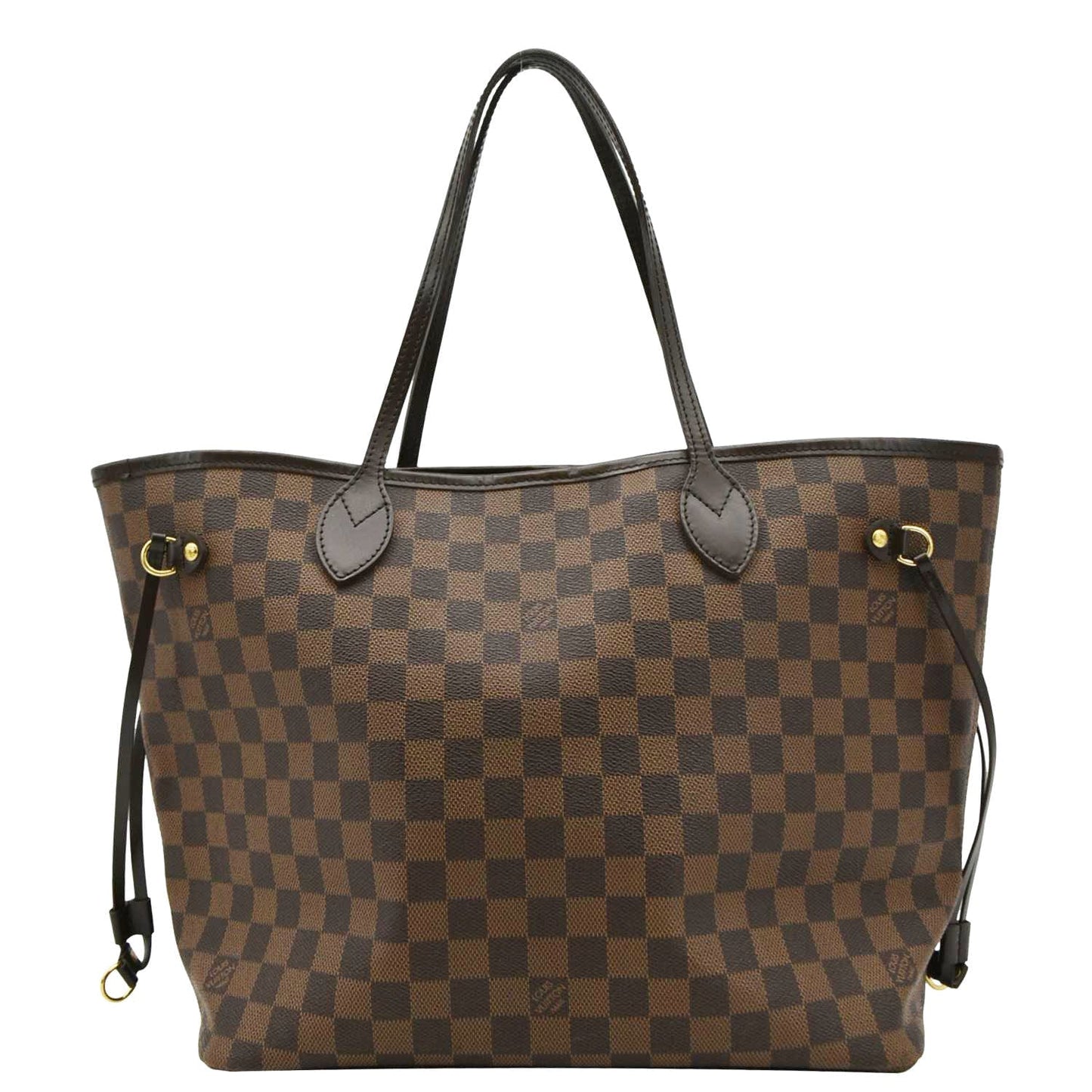 LOUIS VUITTON Neverfull MM Damier Ebene Shoulder Bag Brown