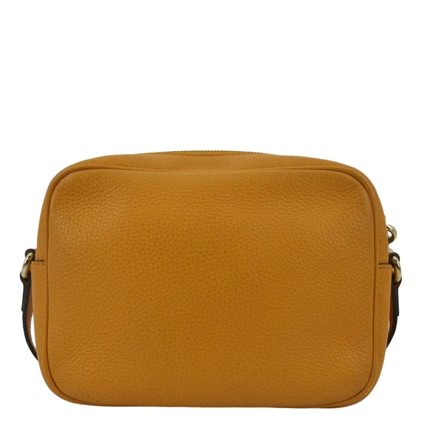 GUCCI Soho Disco Camera Leather Crossbody Bag Orange 308364
