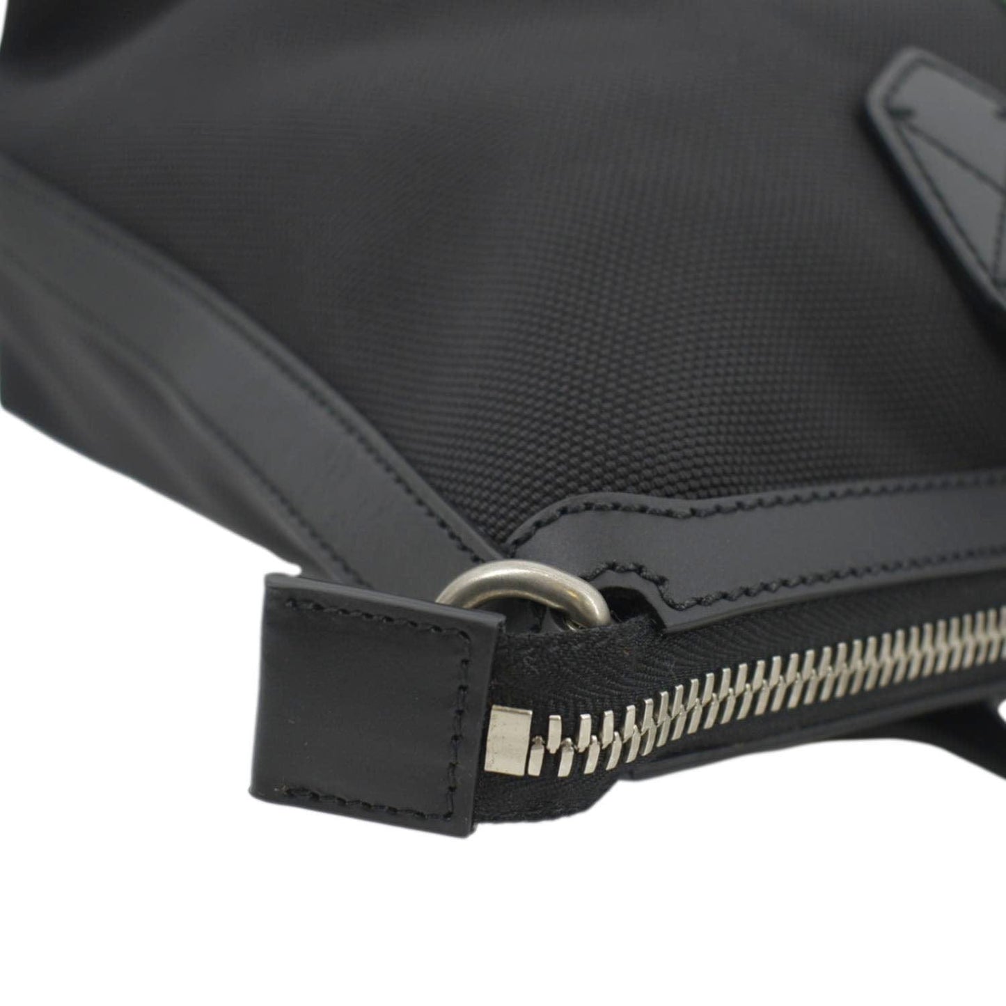 GUCCI Nylon Web Top Handle Shoulder Bag Black 630923