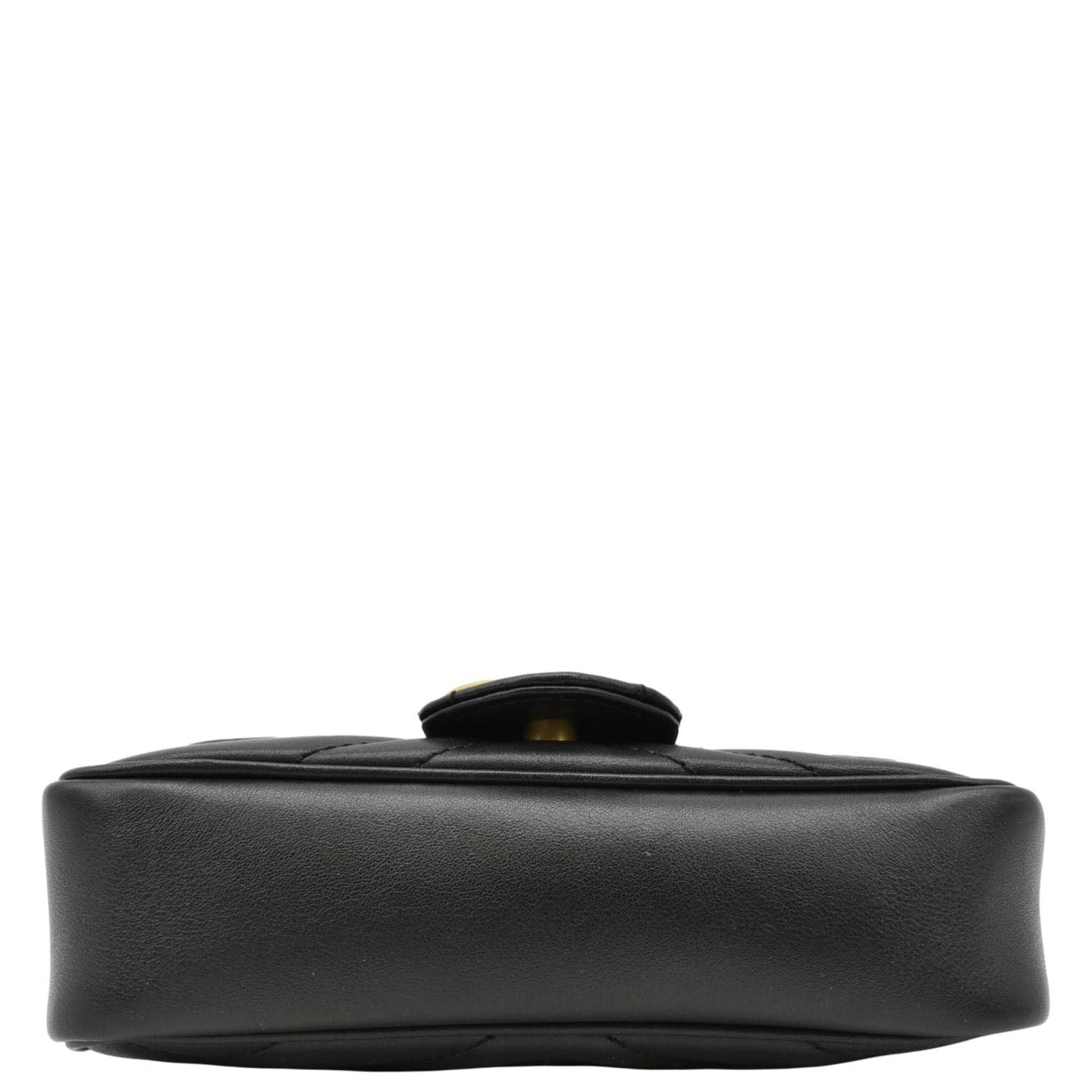 GUCCI GG Marmont Super Mini Matelasse Leather Crossbody Bag Black 476433