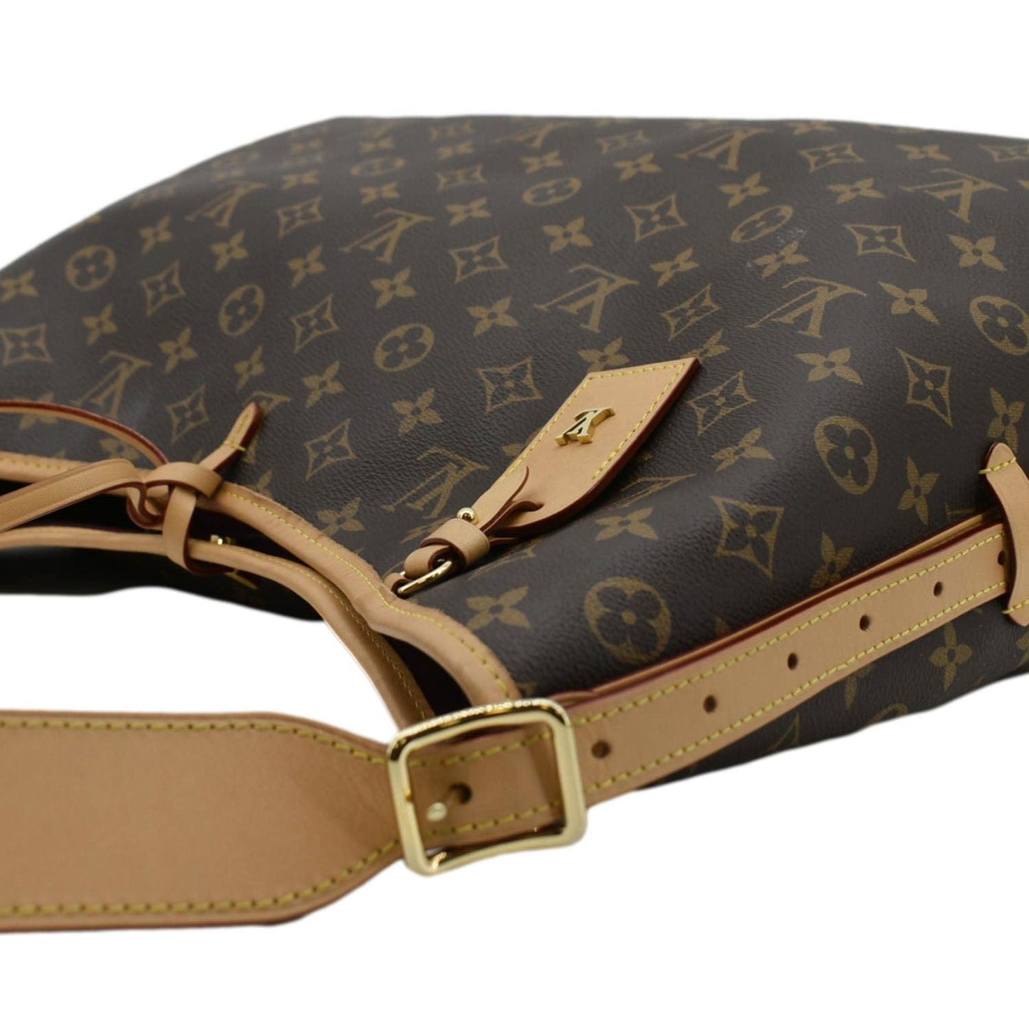 LOUIS VUITTON Carryall MM Monogram Canvas Shoulder Bag Brown
